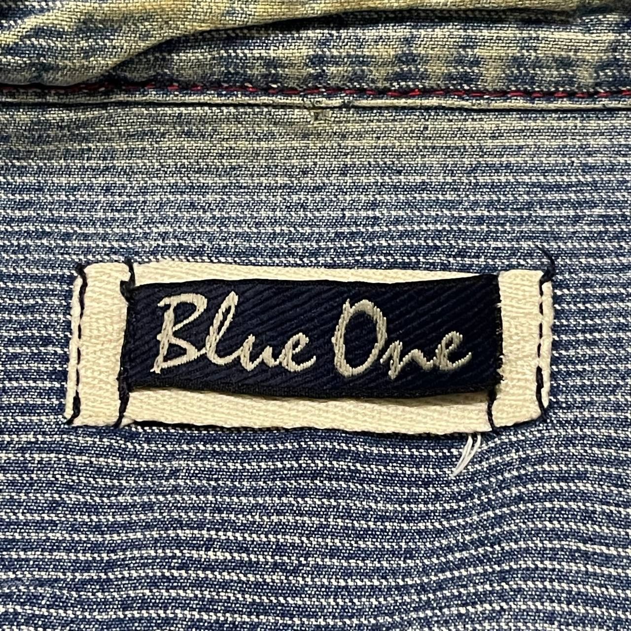 Japanese Brand Vintage Blue One Hickory Striped Lampo Zipper Jacket Size US L / EU 52-54 / 3 - 8 Thumbnail
