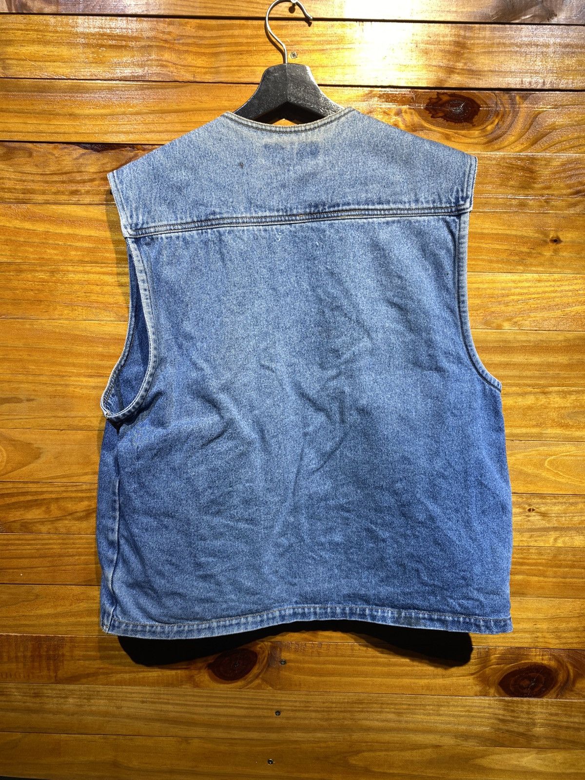 Vintage Vintage Country Life Blue Denim Utility Vest Workwear Style Size US L / EU 52-54 / 3 - 11 Thumbnail