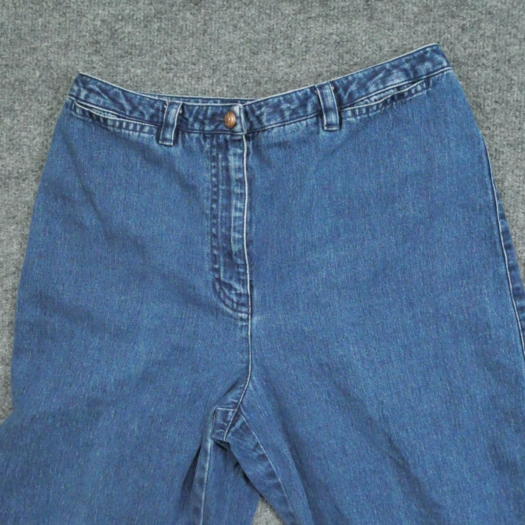 Vintage VINTAGE Goddess Jeans Womens 10P 10 Petite Blue Cropped Wide Leg Denim 90s 5-Pocket Womens Jeans Size 27" / US 4 / IT 40 - 2 Thumbnail
