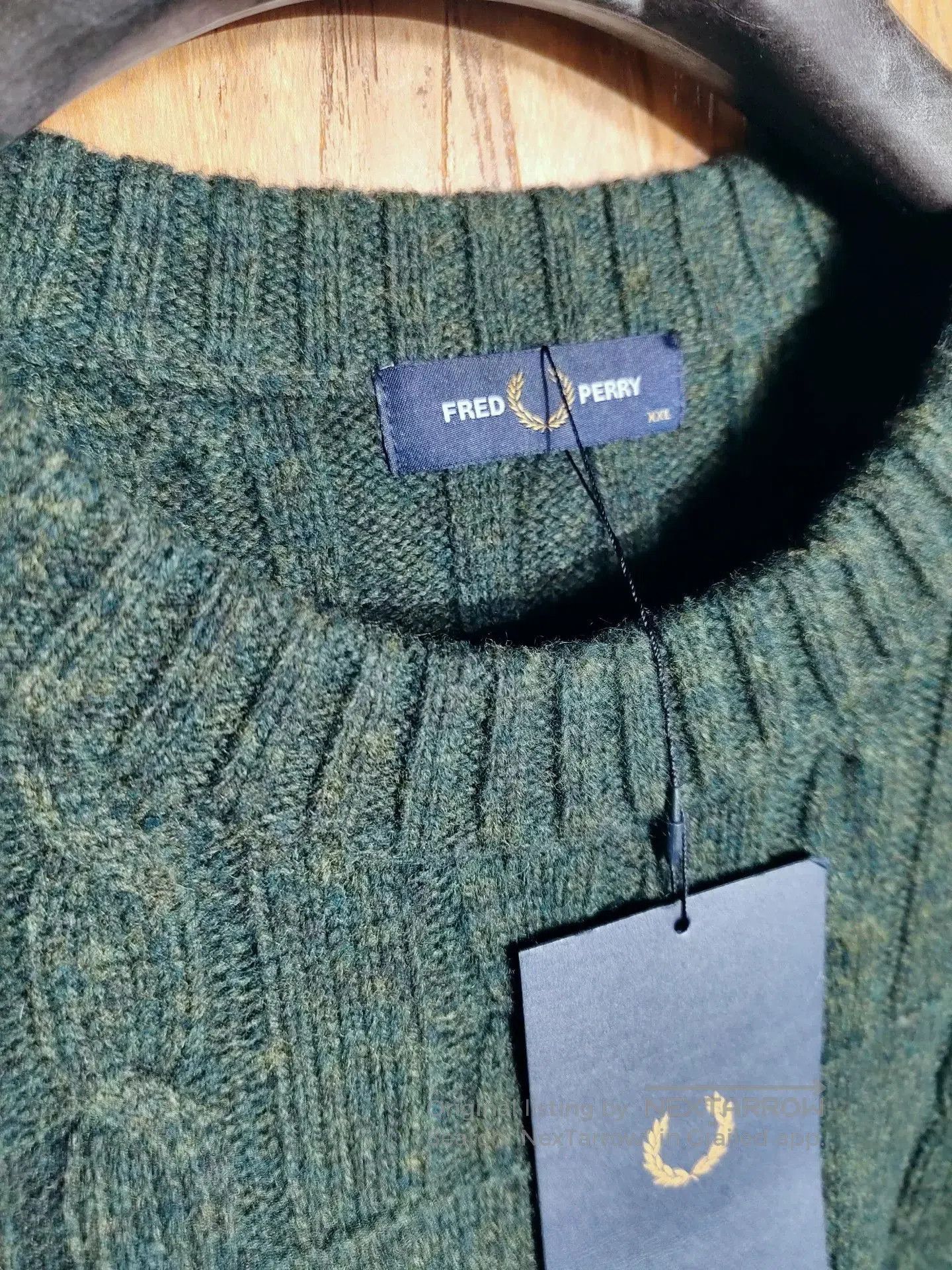 Fred Perry Fred Perry Retro Cable Knit Sweater. Size US XXL / EU 58 / 5 - 2 Thumbnail