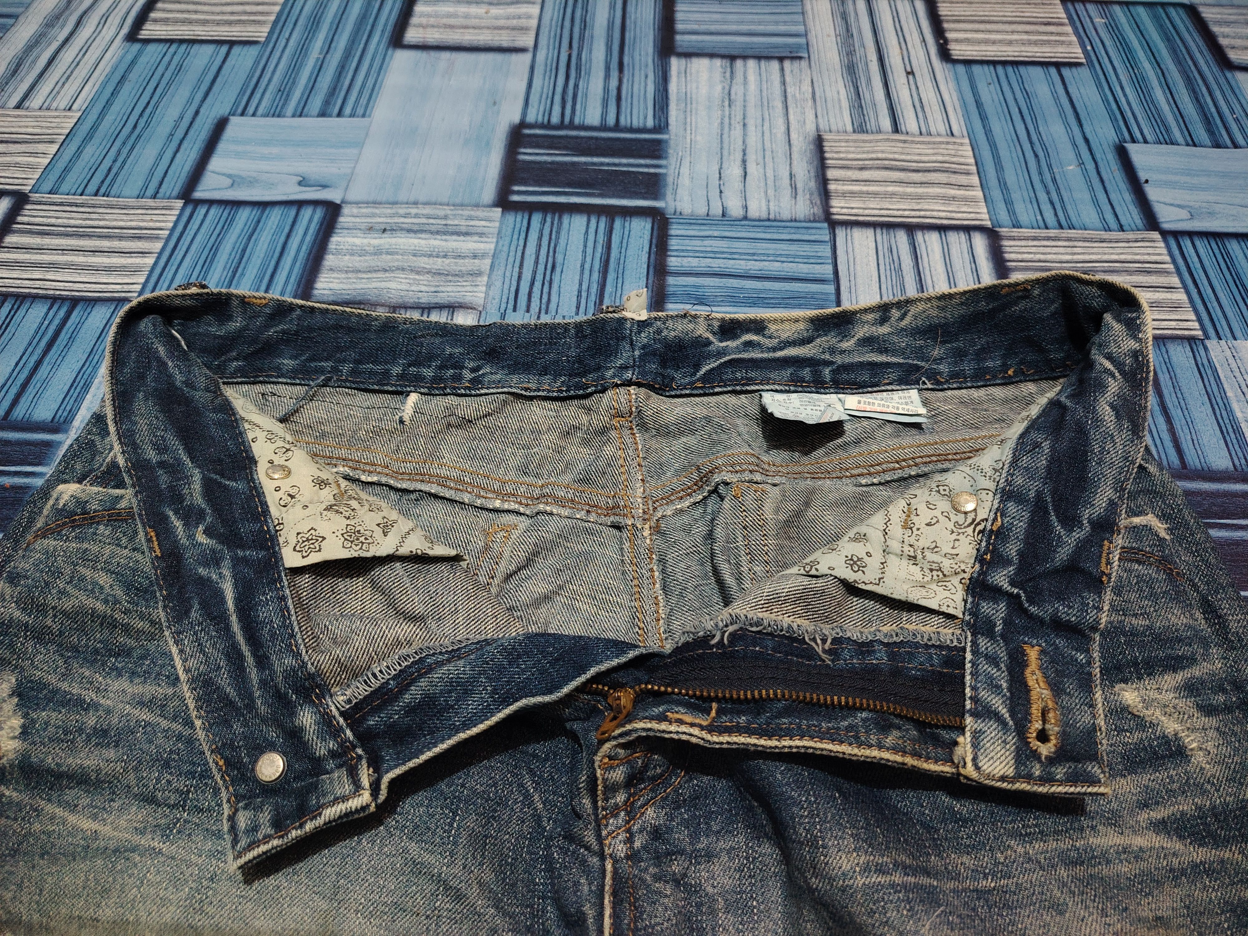 Kapital Japanese Buckaroo Jeans Distressed Denim Size US 32 / EU 48 - 12 Thumbnail