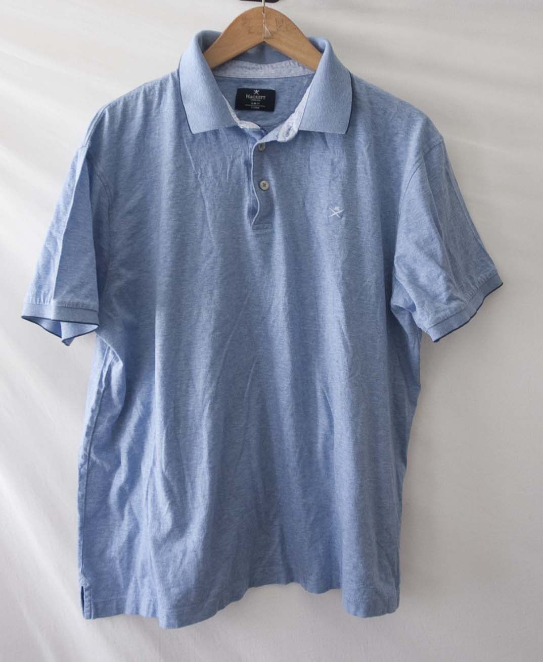 Hackett Hackett London Polo Slim Fit Size XL Pale Blue Size US XL / EU 56 / 4 - 1 Thumbnail