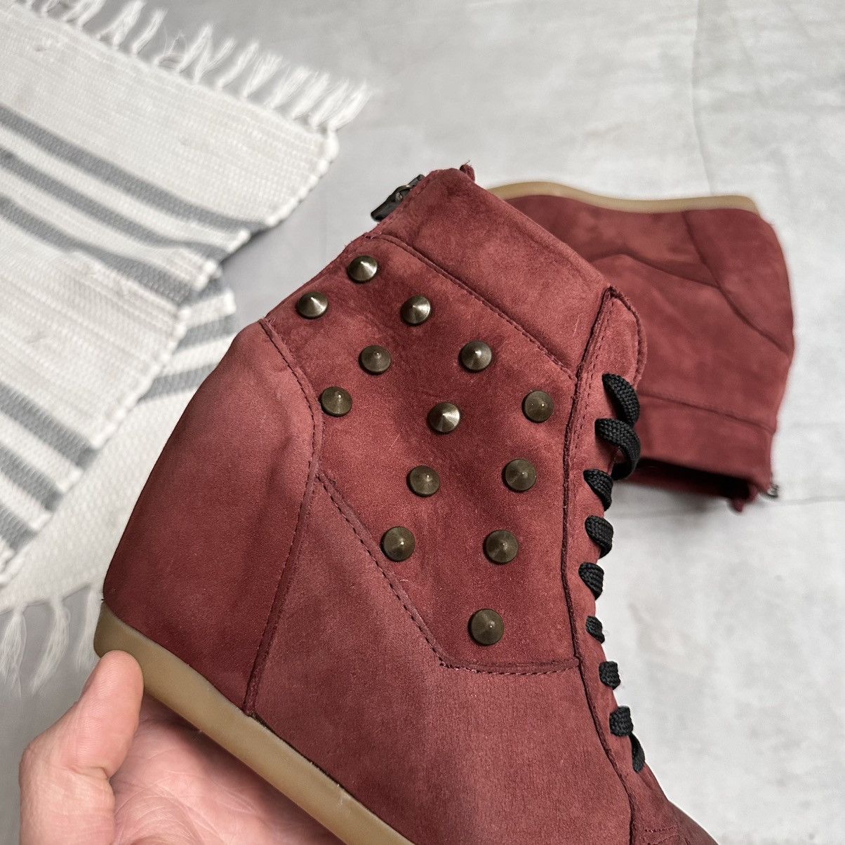 Isabel Marant Studded Wedge Style Isabel Marant Bekett Sneakers Shoes Ash Size US 6 / IT 36 - 6 Thumbnail