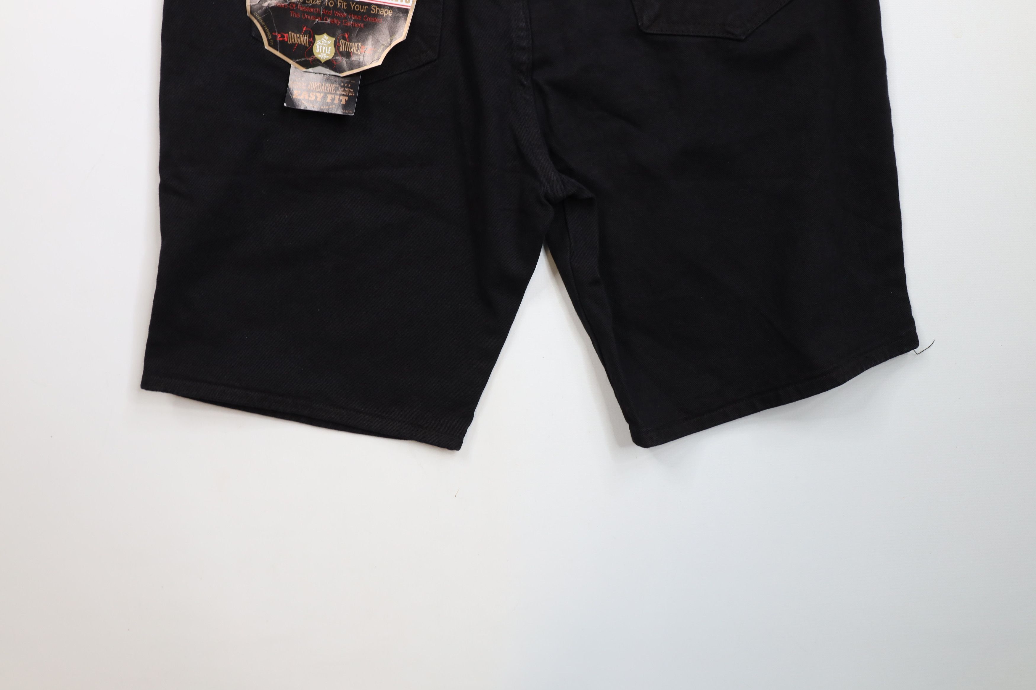 Vintage Deadstock Vintage 90s Streetwear Fit Denim Shorts Black Size US 38 / EU 54 - 10 Thumbnail