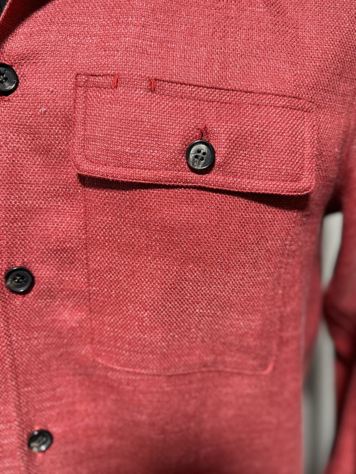 Isaia Napolii Isaia Napoli Wool, Silk and Linen Four Pocket Overshirt Size US L / EU 52-54 / 3 - 3 Thumbnail