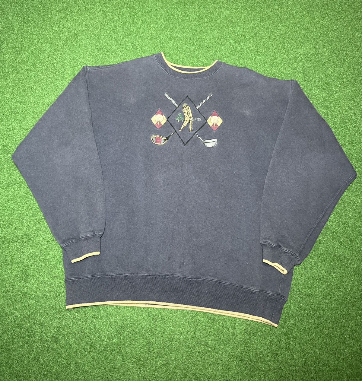 Vintage Golf Graphic Embroidered Retro Preppy XL Sweatshirt