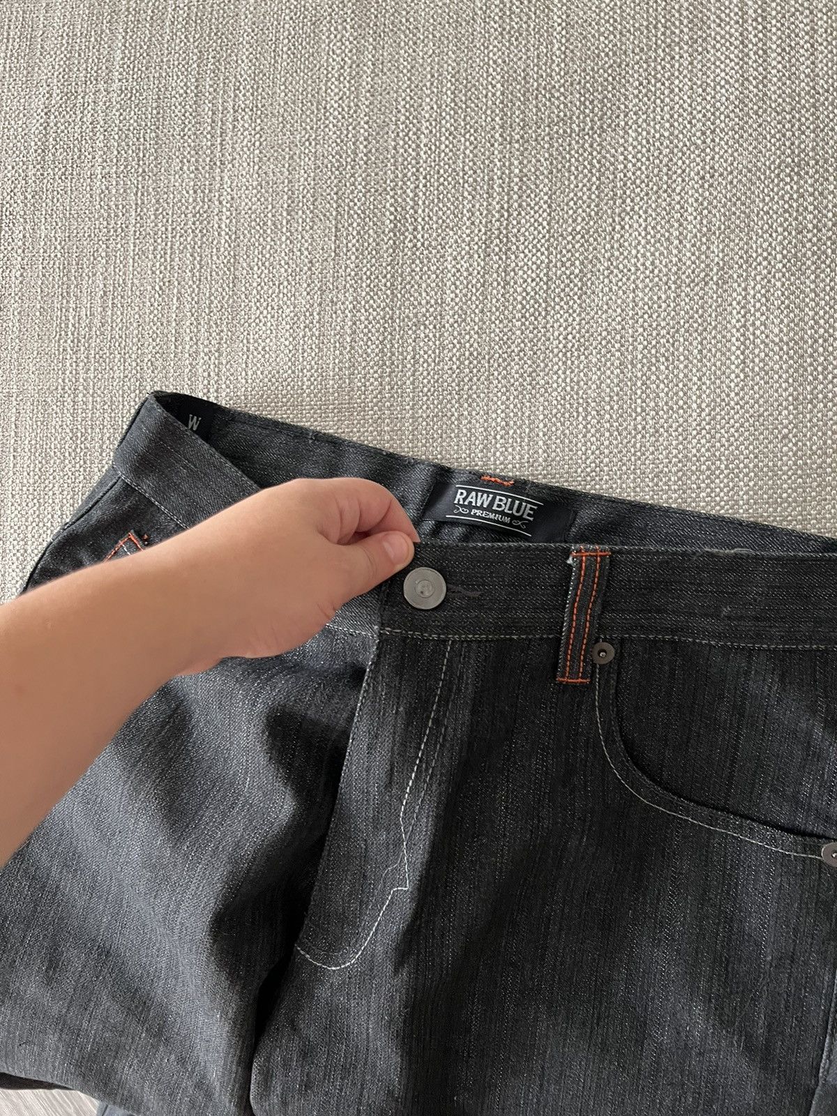 Vintage Vintage 💥 Raw Blue Ganja Pants Jeans Size US 34 / EU 50 - 14 Thumbnail