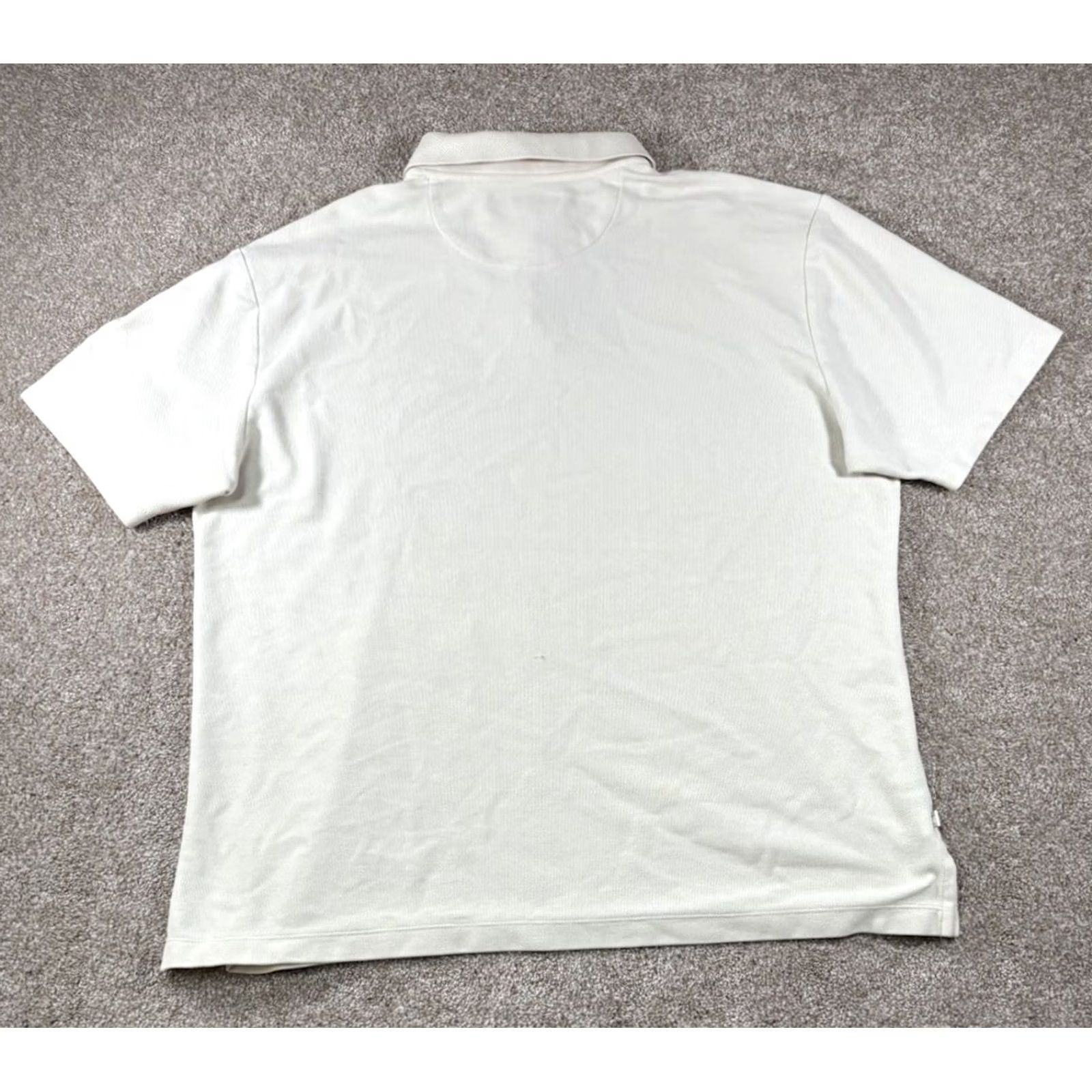 Tommy Bahama VINTAGE Tommy Bahama Polo Shirt Embroidered Logo Cream Men’s XL Polo Hawaiian Beach 90s Mens Size US XL / EU 56 / 4 - 4 Thumbnail