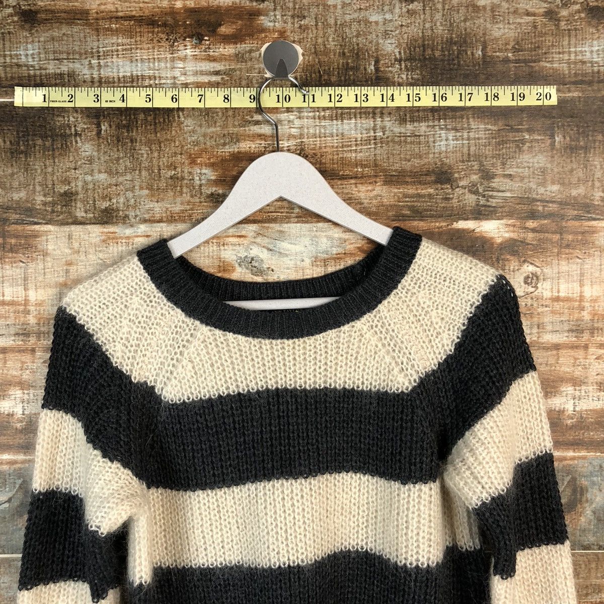 Ann Taylor × OVER THE STRiPES Ann Taylor Stripe Brown Knitwear #A2235 Size S / US 4 / IT 40 - 4 Thumbnail