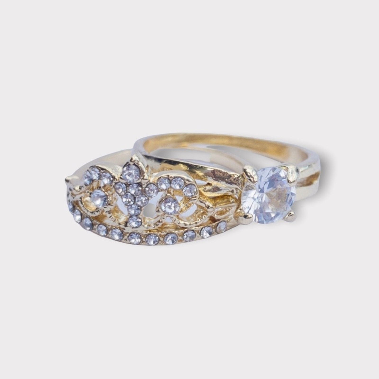Other Princess Crown & Solitaire Faux Diamond Ring Size 9 Size ONE SIZE - 1 Thumbnail