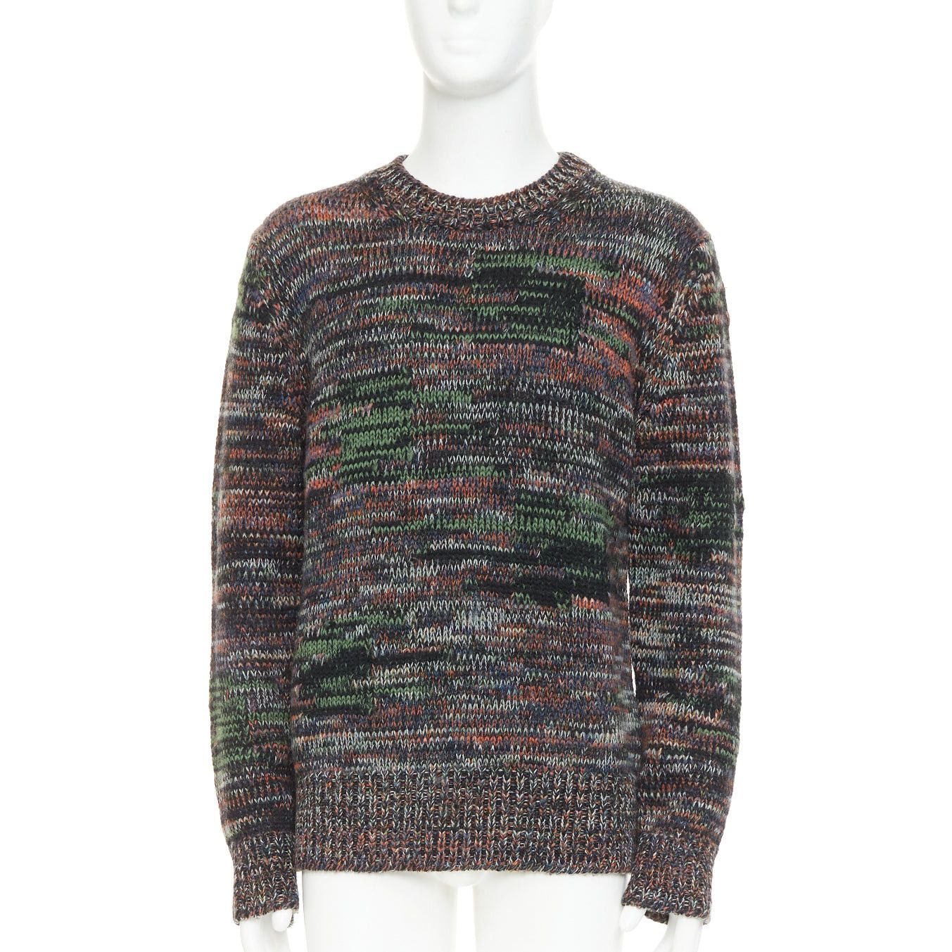 Bottega Veneta BOTTEGA VENETA speckle grunge beat 100% wool melange knit pullover sweater IT52 XL Size US XL / EU 56 / 4 - 1 Thumbnail