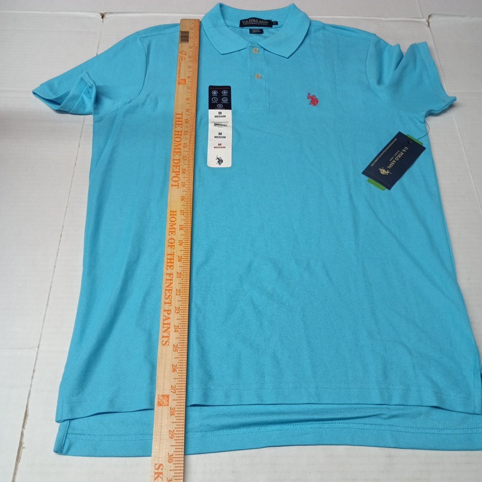 U.S. Polo Assn. U.S. Polo Assn. Pique Polo Shirt Men's Size M River Blue Size US M / EU 48-50 / 2 - 6 Thumbnail