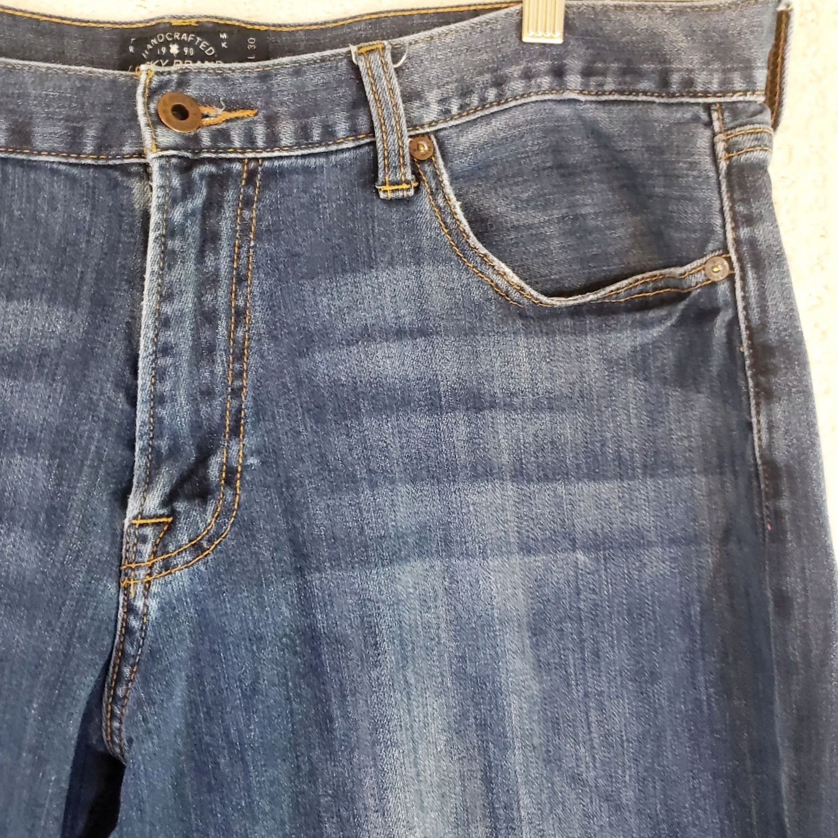 Lucky Brand Lucky Brand Men's 221 Original Straight Jeans Blue Wash Stretch Denim 38x30 Size US 38 / EU 54 - 6 Thumbnail