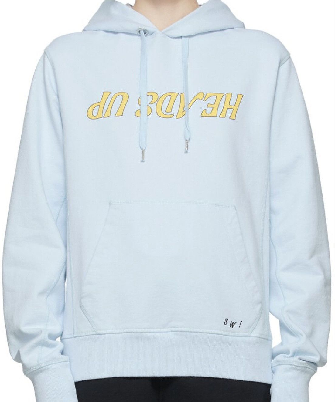 image of Helmut Lang Saintwoods Edition 'heads Up' Hoodie - Cyber Blue, Men's (Size Large)