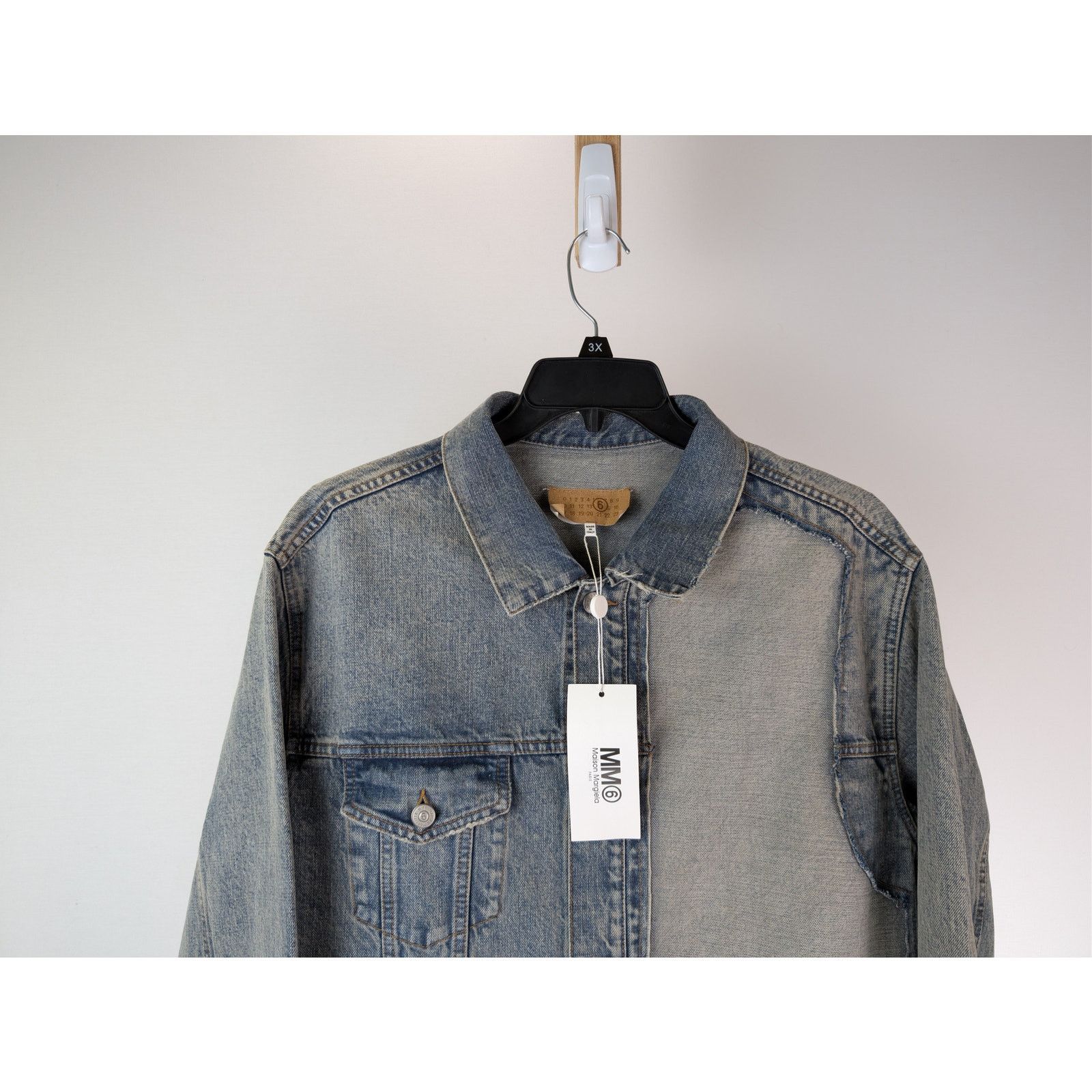 Maison Margiela o1rshd1 Contrast-front Denim Jacket in Blue Size US M / EU 48-50 / 2 - 3 Thumbnail