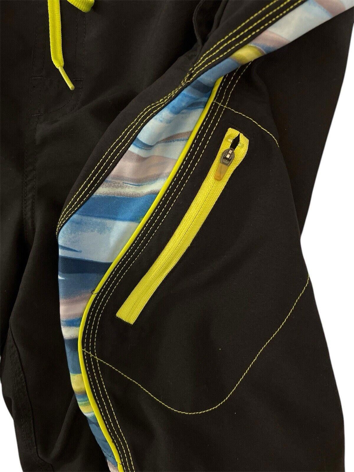 Nike Nike Swim Trunks Adult Large Black Yellow Drawstring Size US 34 / EU 50 - 2 Thumbnail