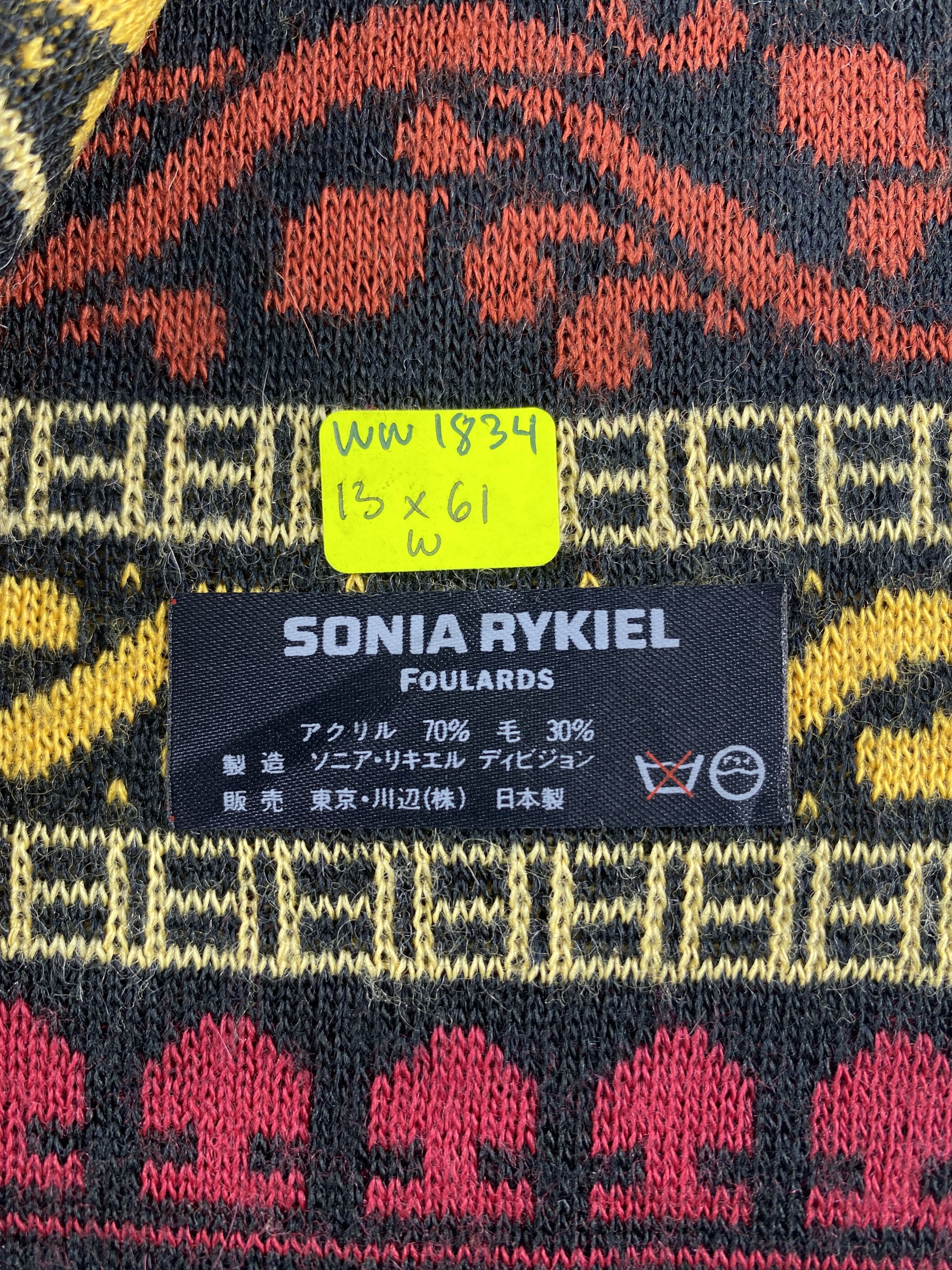 Vintage Sonia Rykiel Scarf / Muffler / Neckwear - WW1834 Size ONE SIZE - 7 Thumbnail