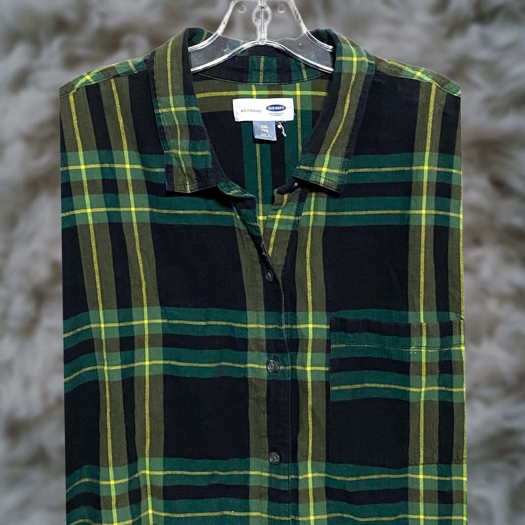 Old Navy Old Navy Button-Up Shirt Women 2XL Green Plaid Button-Up Shirt Casual Grunge Y2K Women Men’s? Size XXL / US 16-18 / IT 52-54 - 1 Thumbnail