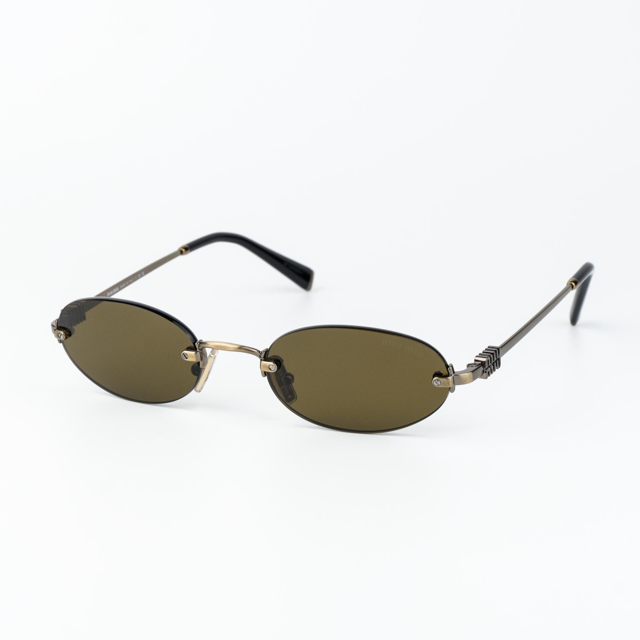 Miu Miu Miu Miu Women Sunglasses Oval MUA54S 26C09Z NEW AUTHENTIC Size ONE SIZE - 3 Thumbnail