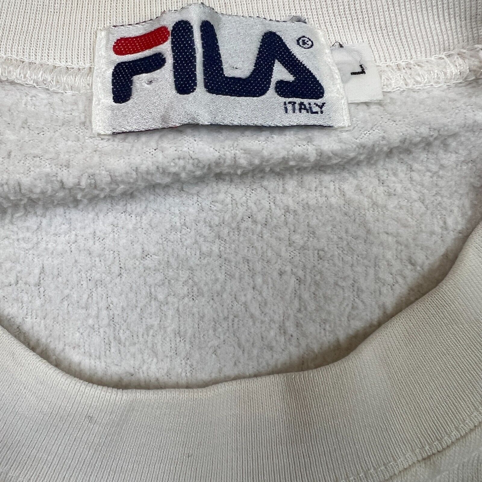 Fila × Vintage Vintage Fila Sweatshirt Large Spell Out Pullover Crewneck Size US L / EU 52-54 / 3 - 8 Thumbnail