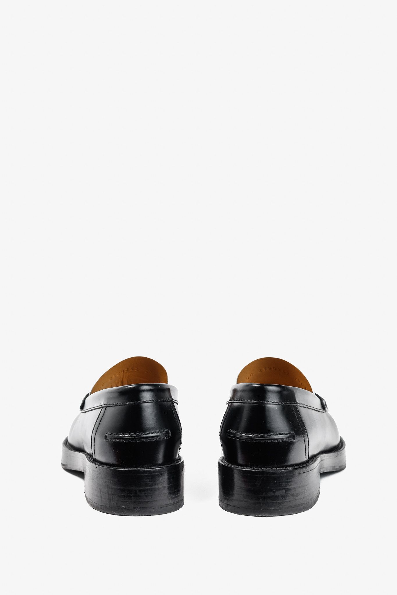 Hermes Hermes Hour Noir & Blanc Glazed Calfskin "H" Loafers Size US 7 / IT 37 - 4 Thumbnail