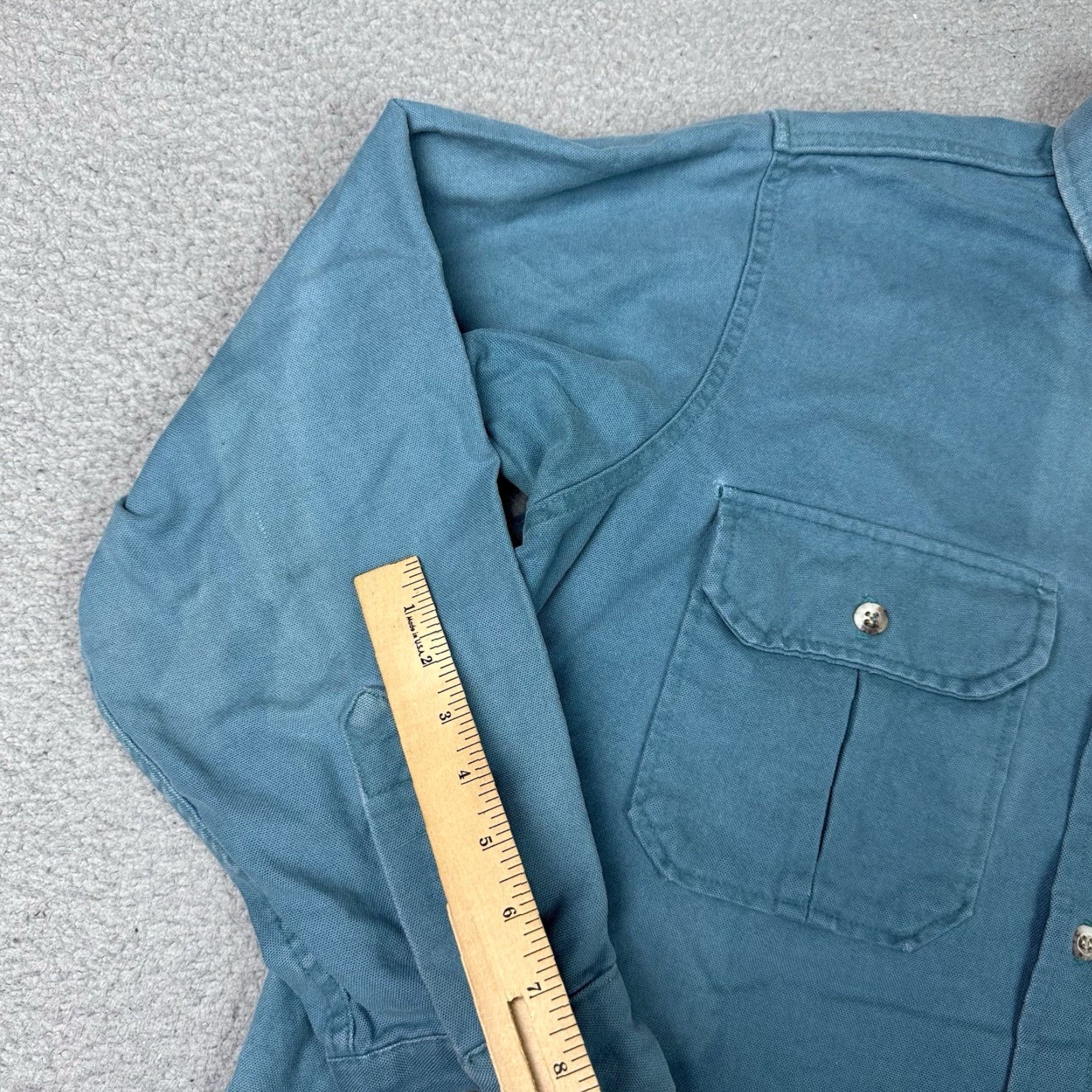 Vintage VINTAGE Cabela's Shirt Mens XL Blue Long Sleeve Button-UpFlannel Distressed Size US XL / EU 56 / 4 - 7 Thumbnail