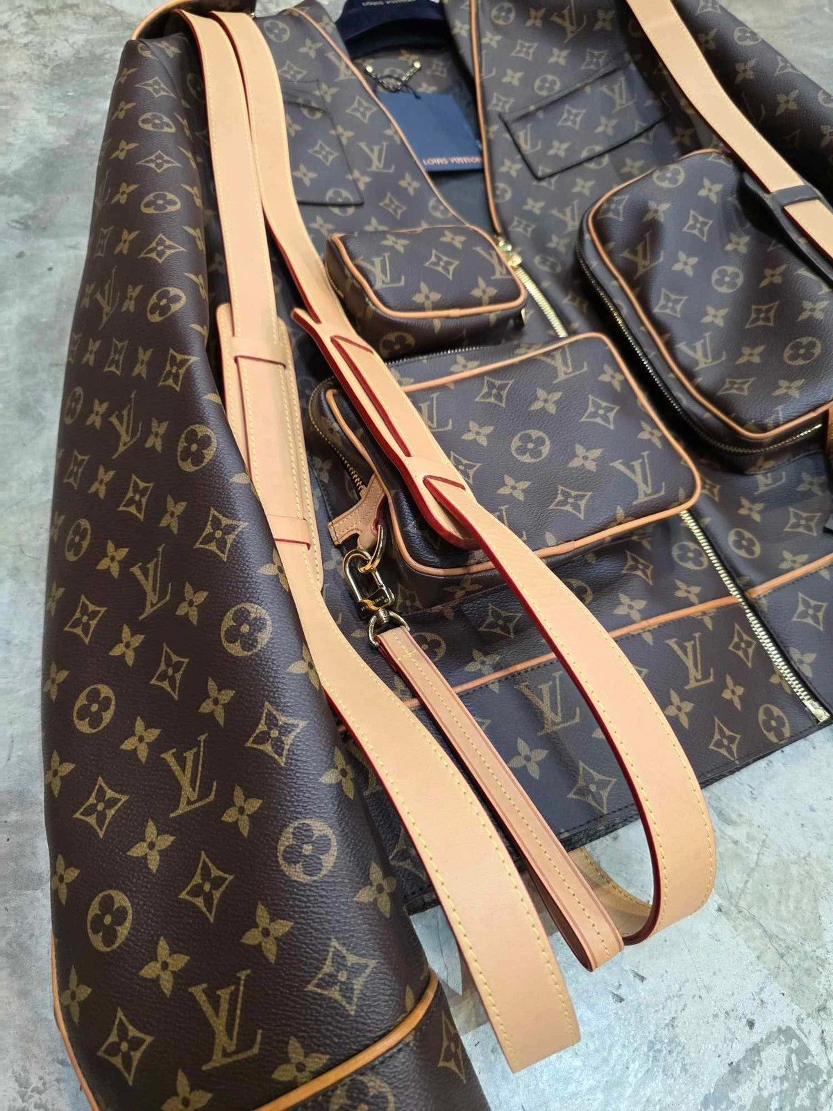 Louis Vuitton × Virgil Abloh NEW Louis Vuitton - Virgil Abloh - Admiral Leather Jacket Size US S / EU 44-46 / 1 - 6 Thumbnail
