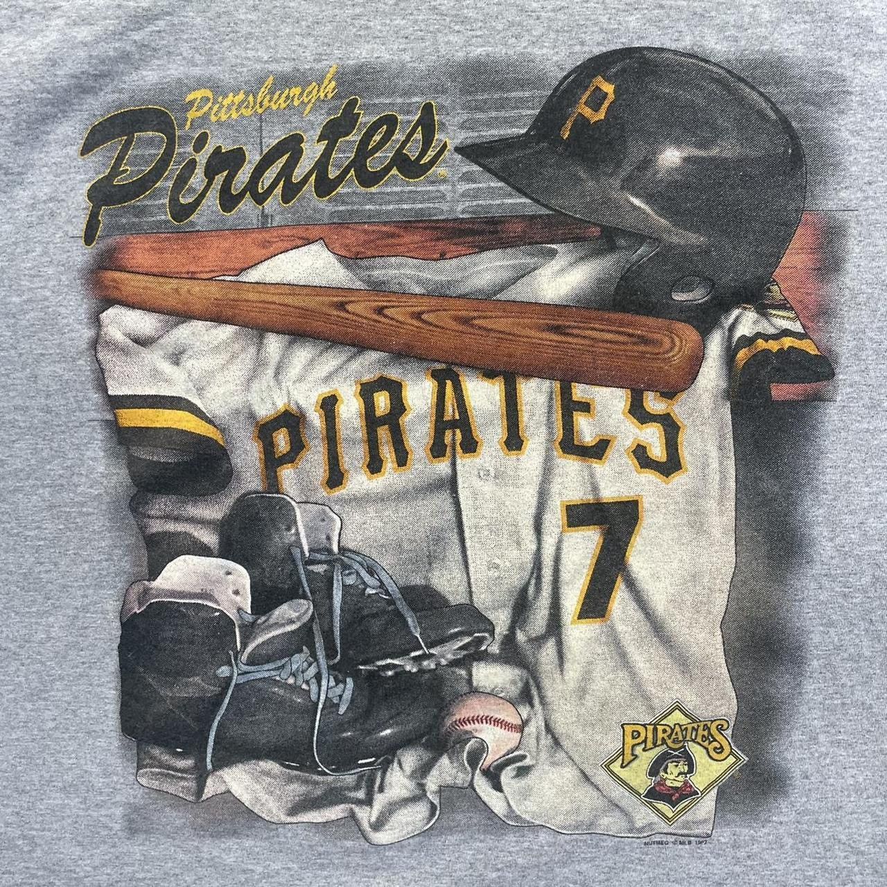 MLB Vintage 90s MLB Pittsburg Pirates Baseball Graphic T Shirt Size US XL / EU 56 / 4 - 2 Thumbnail