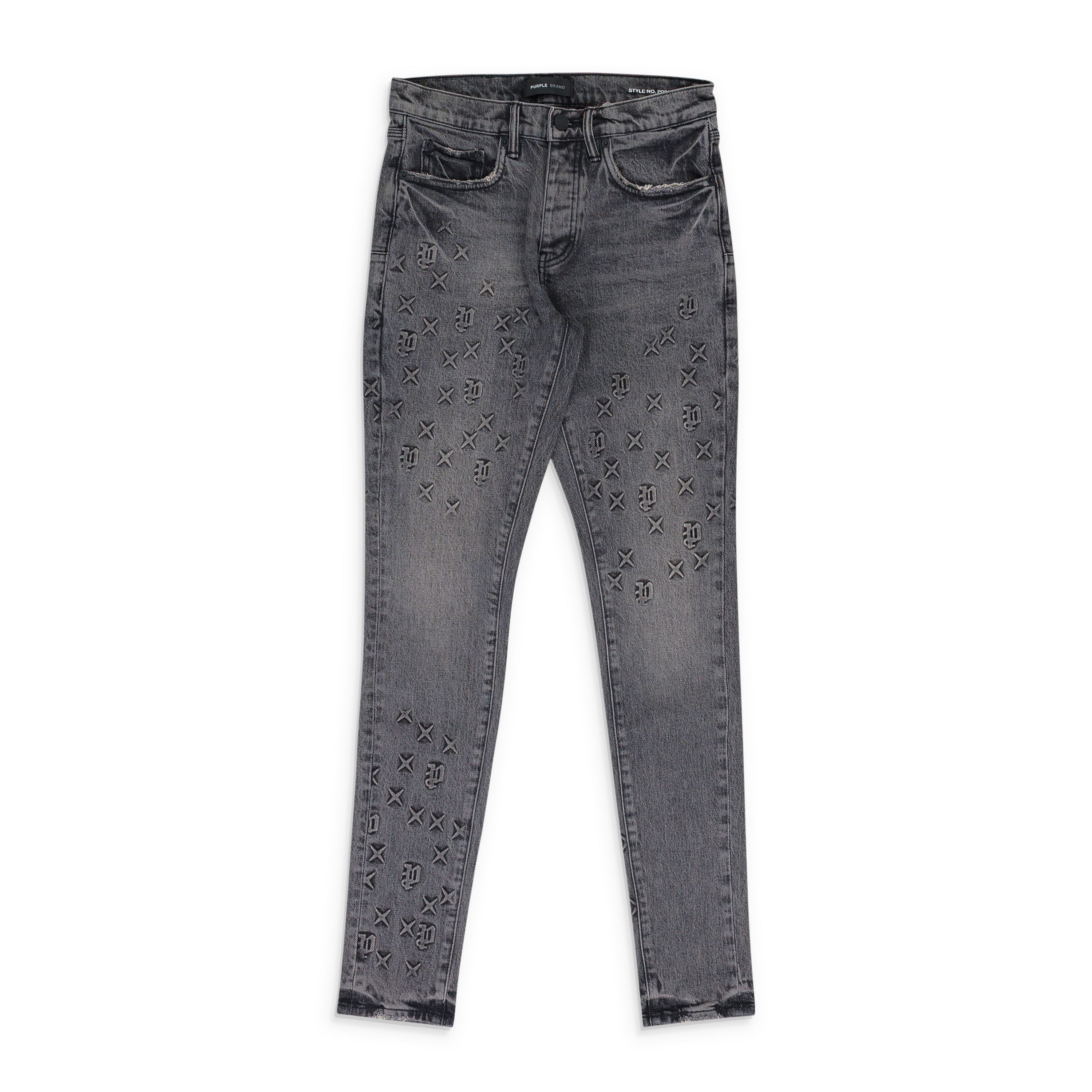 Purple Brand Grey Embossed P001 Denim SIZE 40