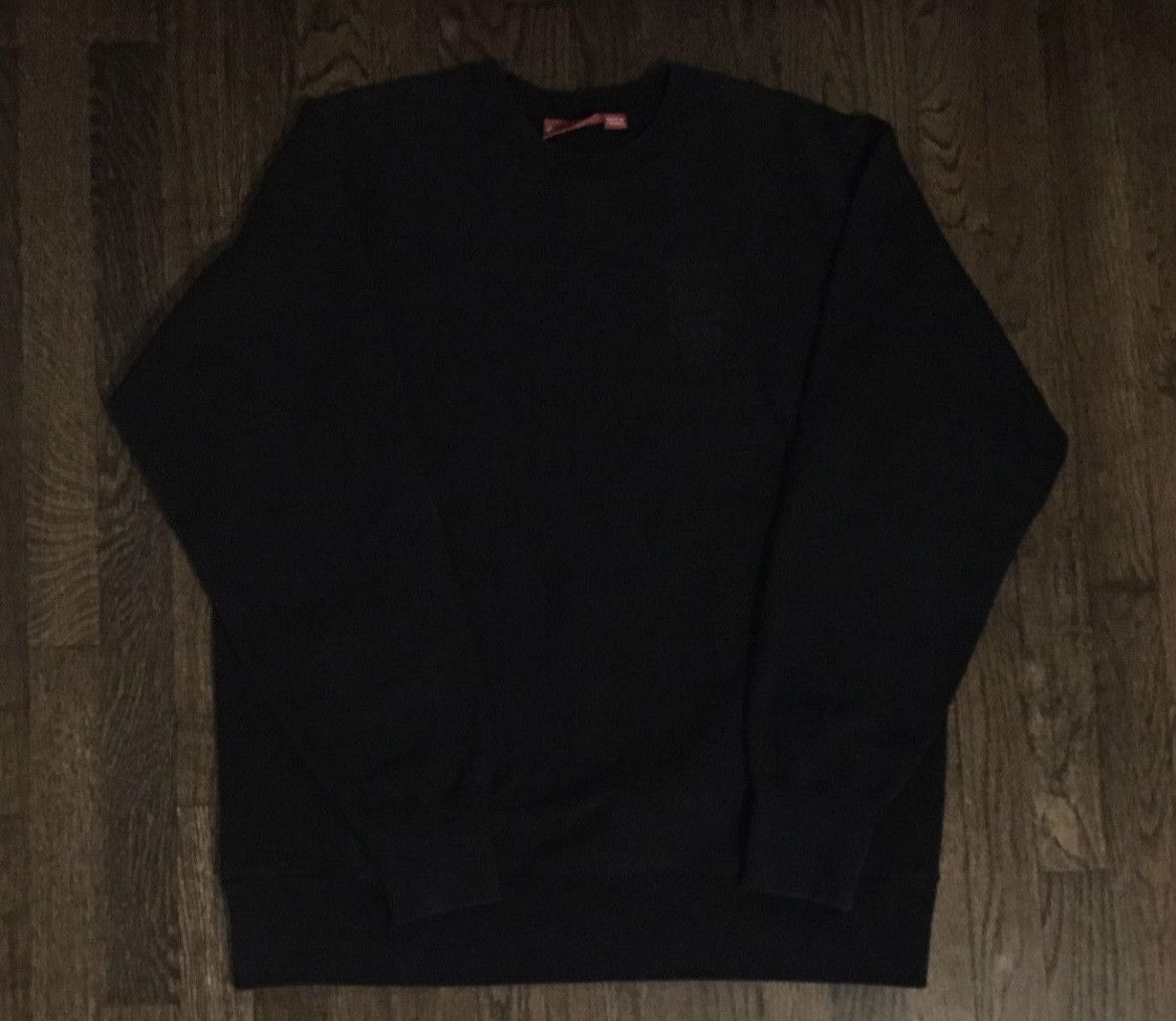 Image of Supreme Crew Neck Sweatshirt in Black, Men's (Size XL)