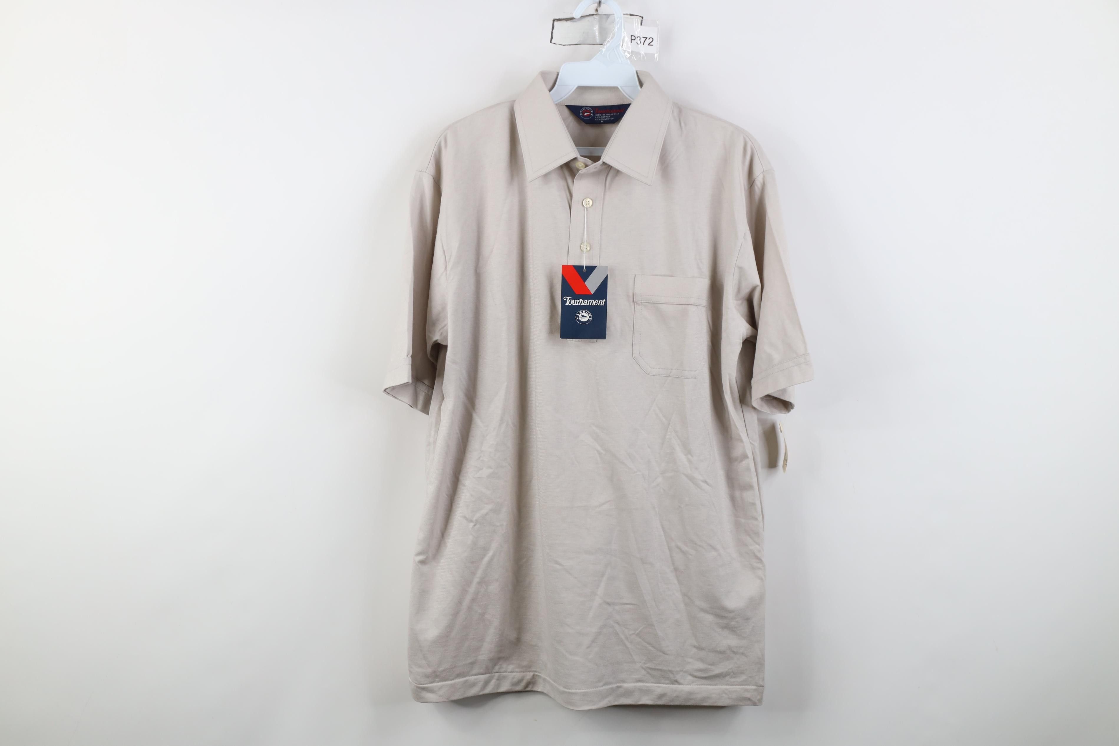 Vintage Deadstock Vintage 80s 90s Streetwear Golf Polo Shirt Gray Size US M / EU 48-50 / 2 - 1 Thumbnail