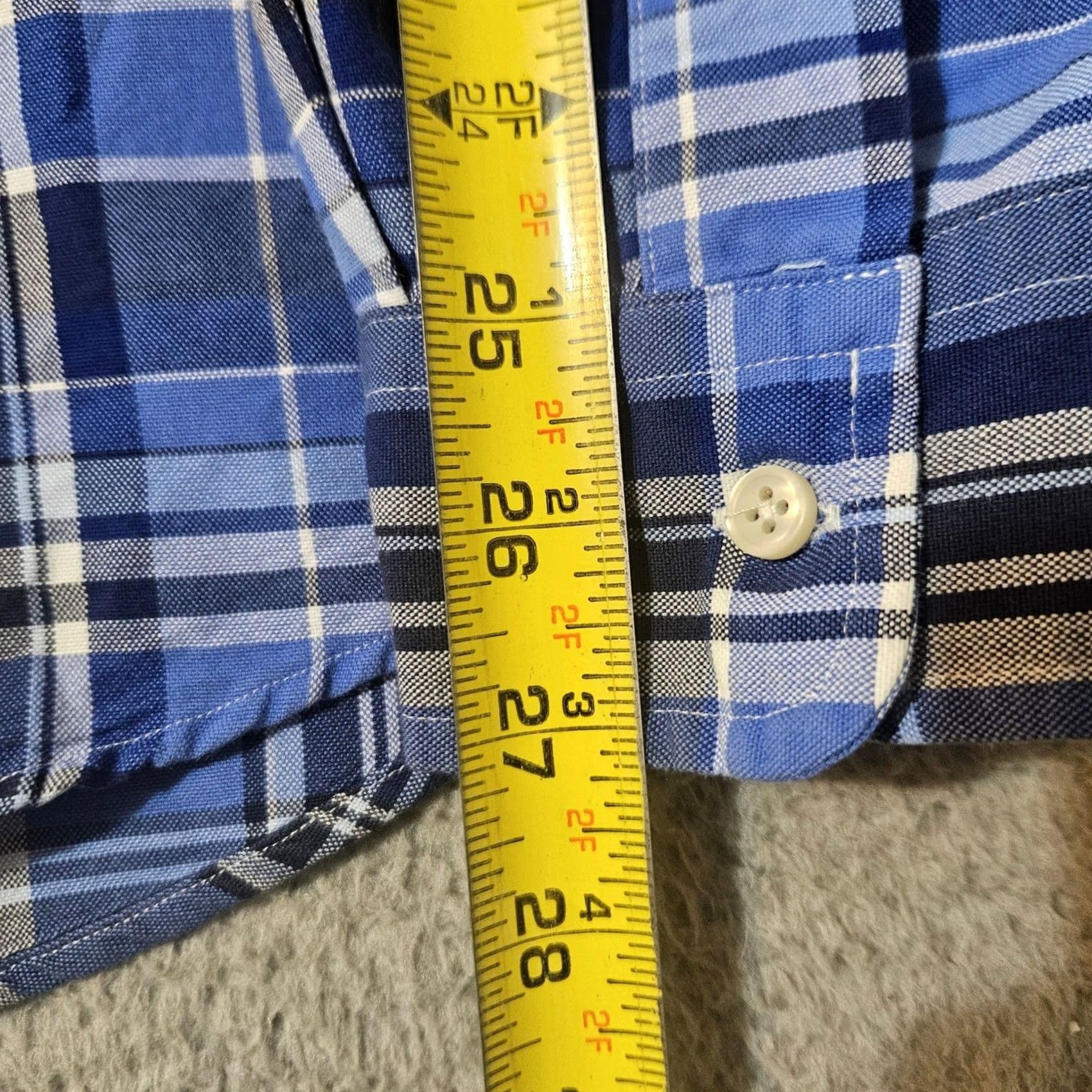 Polo Ralph Lauren Polo Ralph Lauren Shirt Classic Fit Oxford Blue 2XL XXL Men Long Sleeve Polo Ponies Flesh Pony Blue Plaid Shirt Mens Size US XXL / EU 58 / 5 - 7 Thumbnail