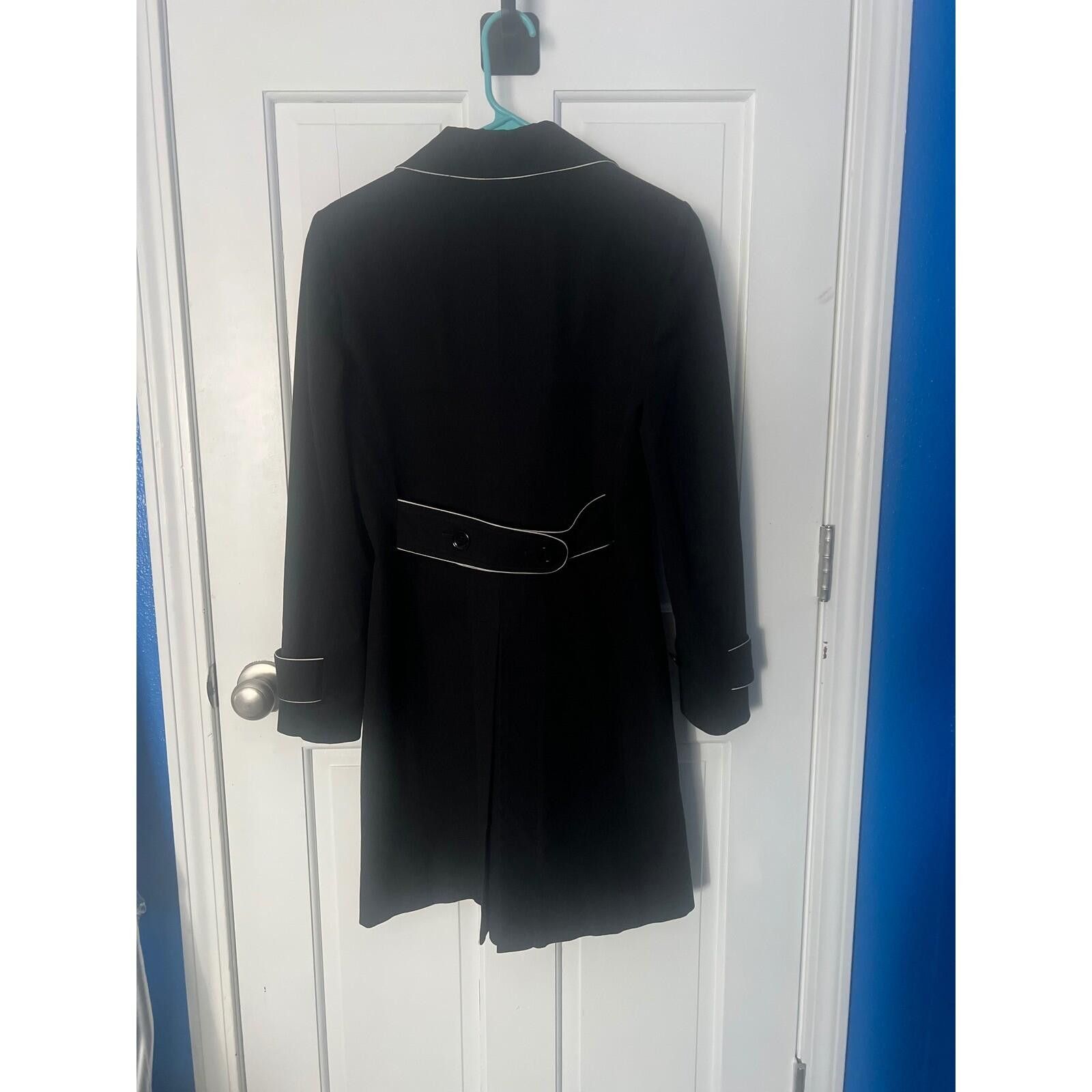 Other Ann Taylor Loft Petites Black Trench Coat Trim Size 6P Size M / US 6-8 / IT 42-44 - 6 Thumbnail