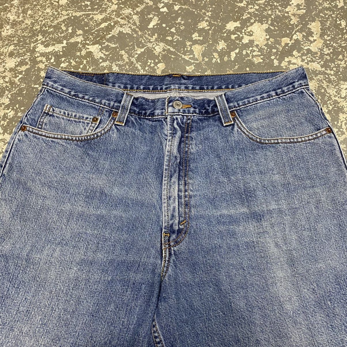 Levi's × Vintage Vintage Levi’s 550 Blue Denim Jean Shorts Jorts Y2K Size US 35 - 7 Thumbnail