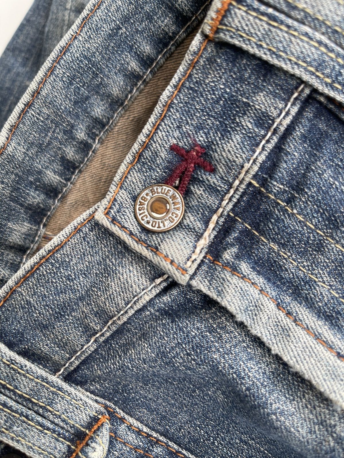 Japanese Brand Vintage Blue Way Flare Distressed Denim Size US 31 - 14 Thumbnail