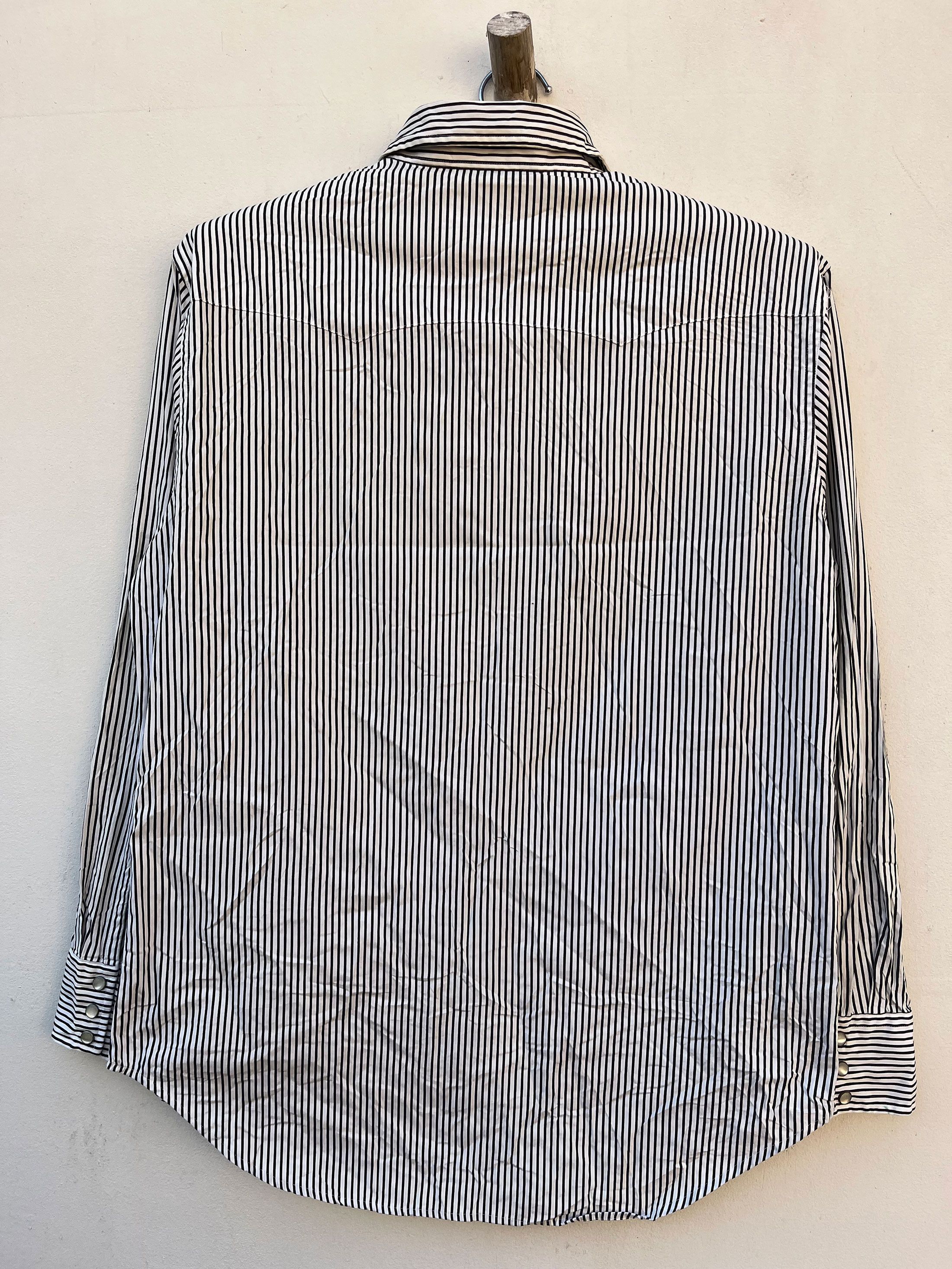 Polo Ralph Lauren Polo Ralph Lauren Vertical Striped Pearl Snap Western Shirt Size US L / EU 52-54 / 3 - 5 Thumbnail
