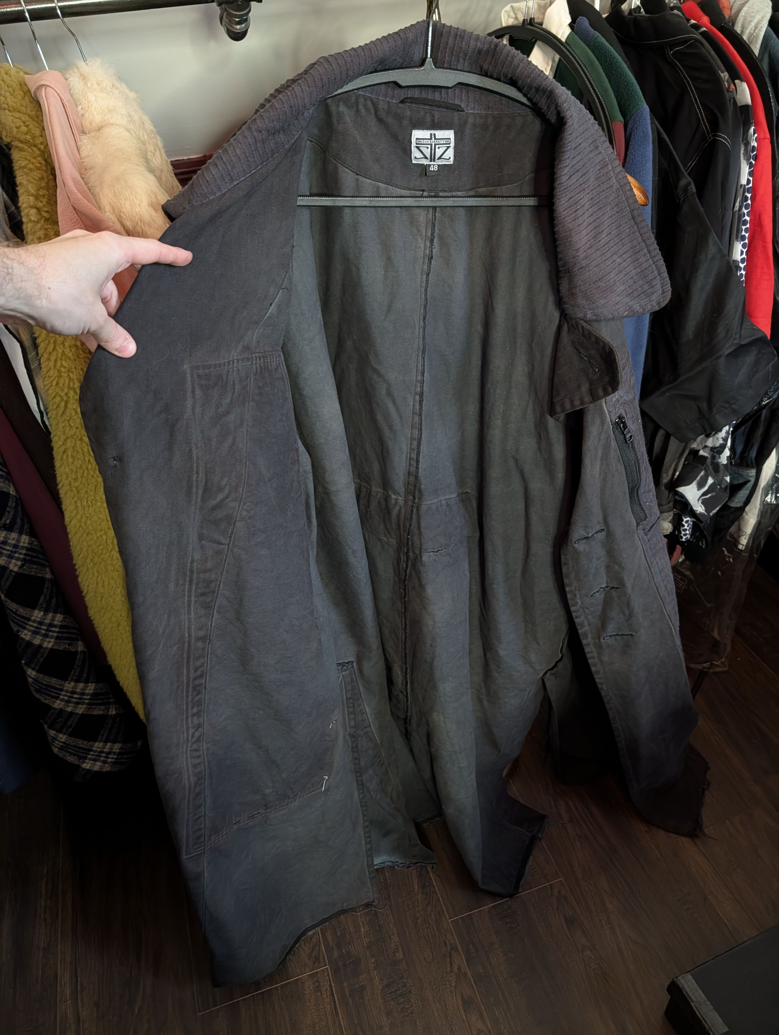 Zam Barrett BEAST COAT Black Garment Dyed Cotton Corduroy Trim Size US M / EU 48-50 / 2 - 14 Thumbnail