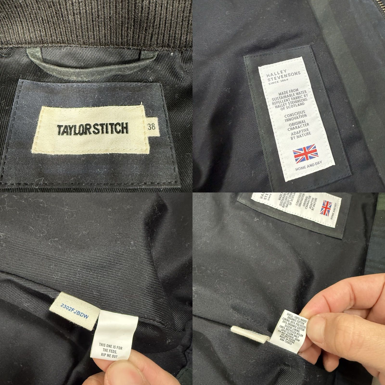 Taylor Stitch Taylor Stitch Jacket Mens 38 Waxed Cotton Plaid Halley Stevensons Zip Up Outdoor Size US XXS / EU 40 - 8 Thumbnail