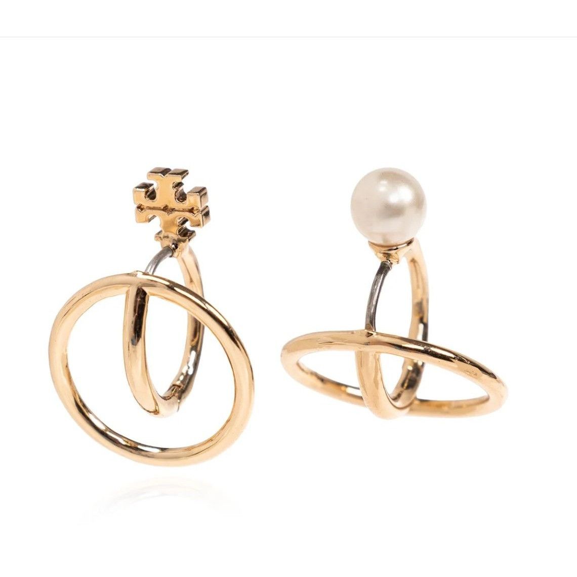 Tory Burch Authentic tory burch mismatched logo and pearl earrings Size ONE SIZE - 1 Thumbnail