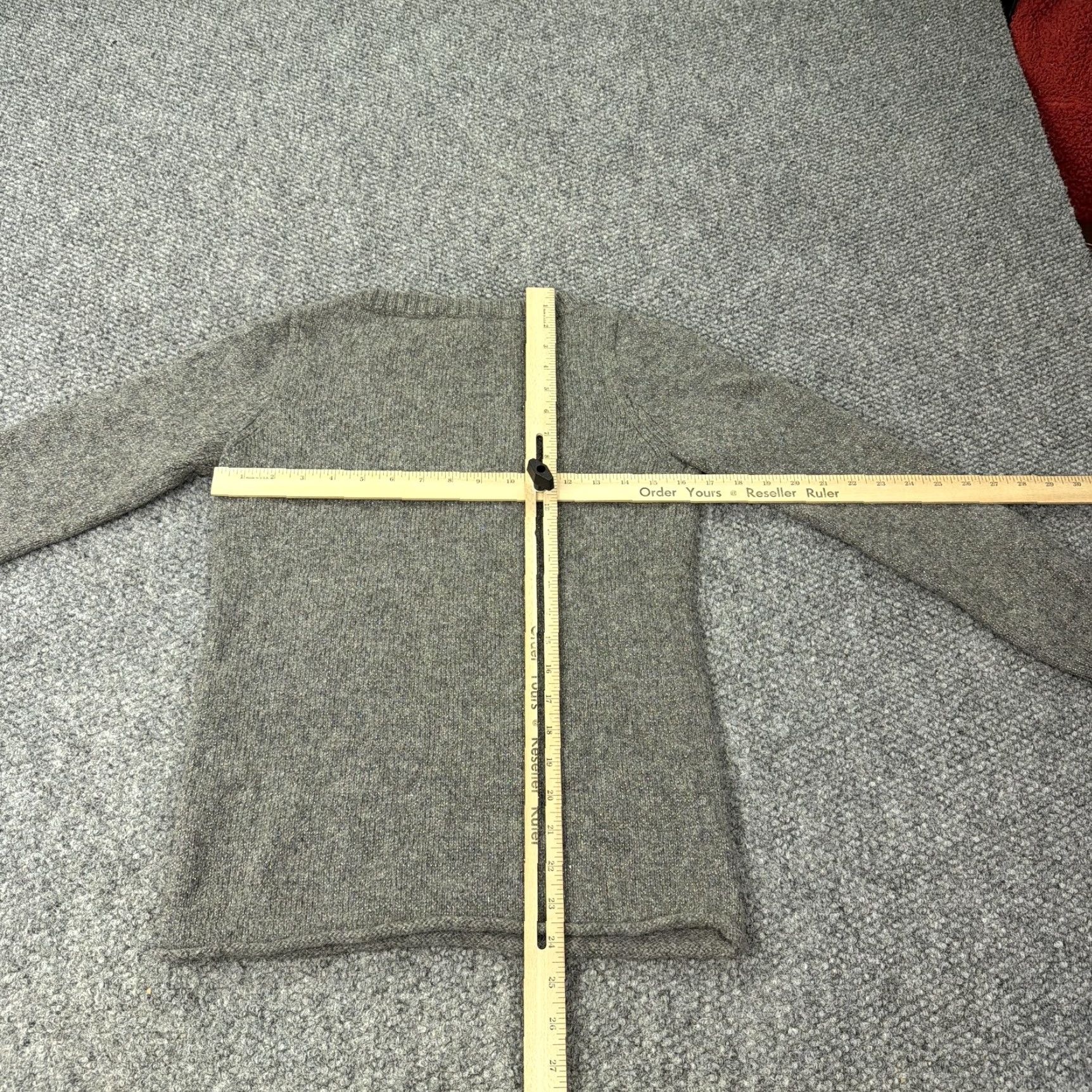 J.Crew J Crew Sweater Womens Large Gray Alpaca Wool V Neck Metallic Knit Pullover Size L / US 10 / IT 46 - 4 Thumbnail