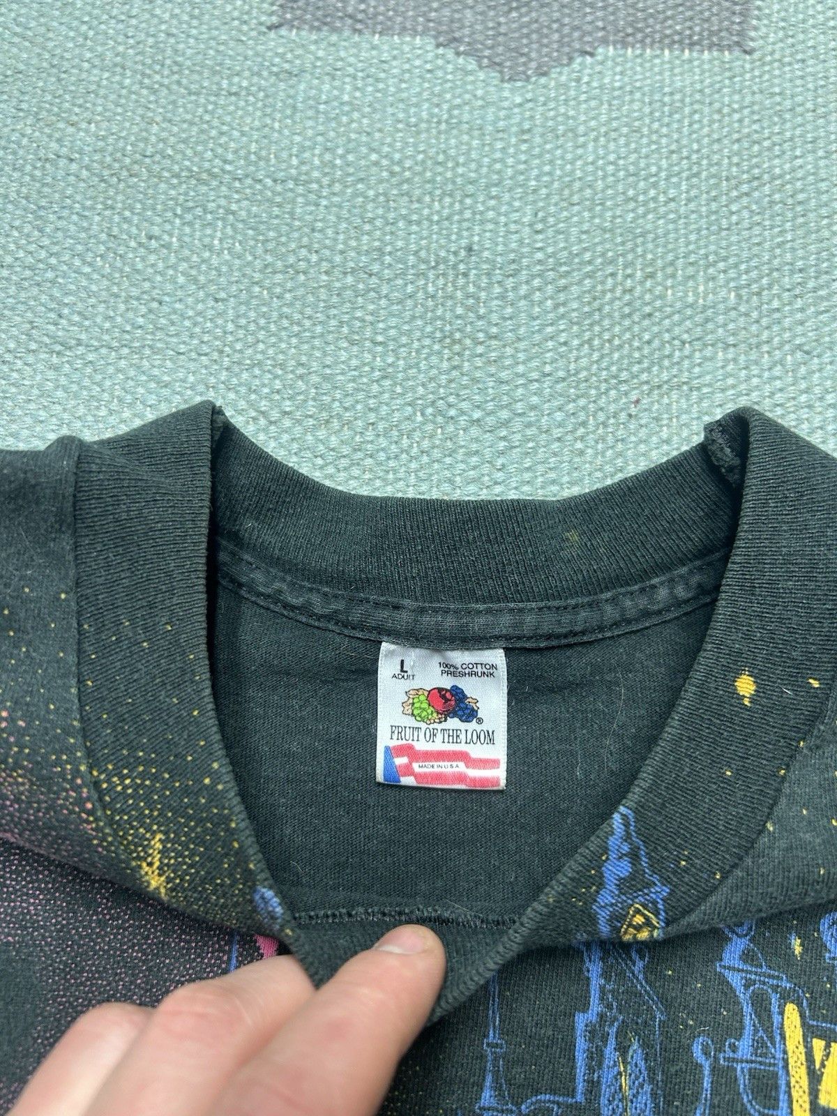 Vintage Vtg 90s all over print t shirt AOP wizard magical Mackinac L Size US L / EU 52-54 / 3 - 5 Thumbnail