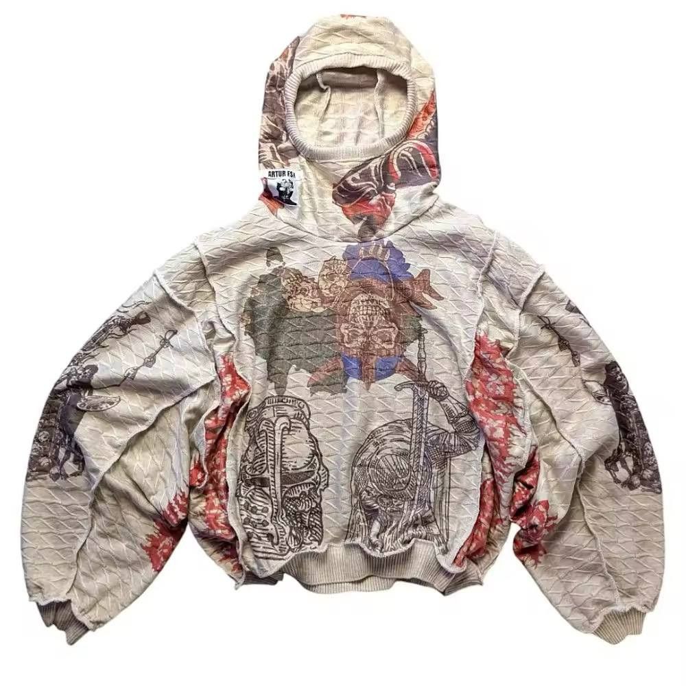 Japanese Brand × Vintage patchwork hoodie Size US L / EU 52-54 / 3 - 1 Thumbnail