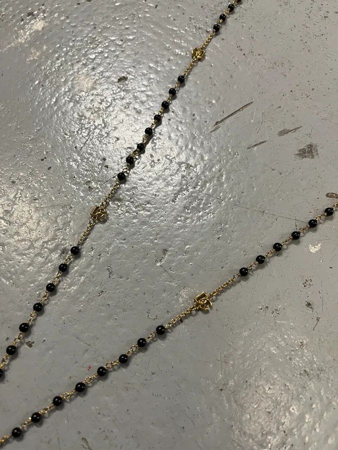 Dolce & Gabbana Dolce & Gabbana Cross Black & Gold Rosary Necklace Size ONE SIZE - 5 Thumbnail