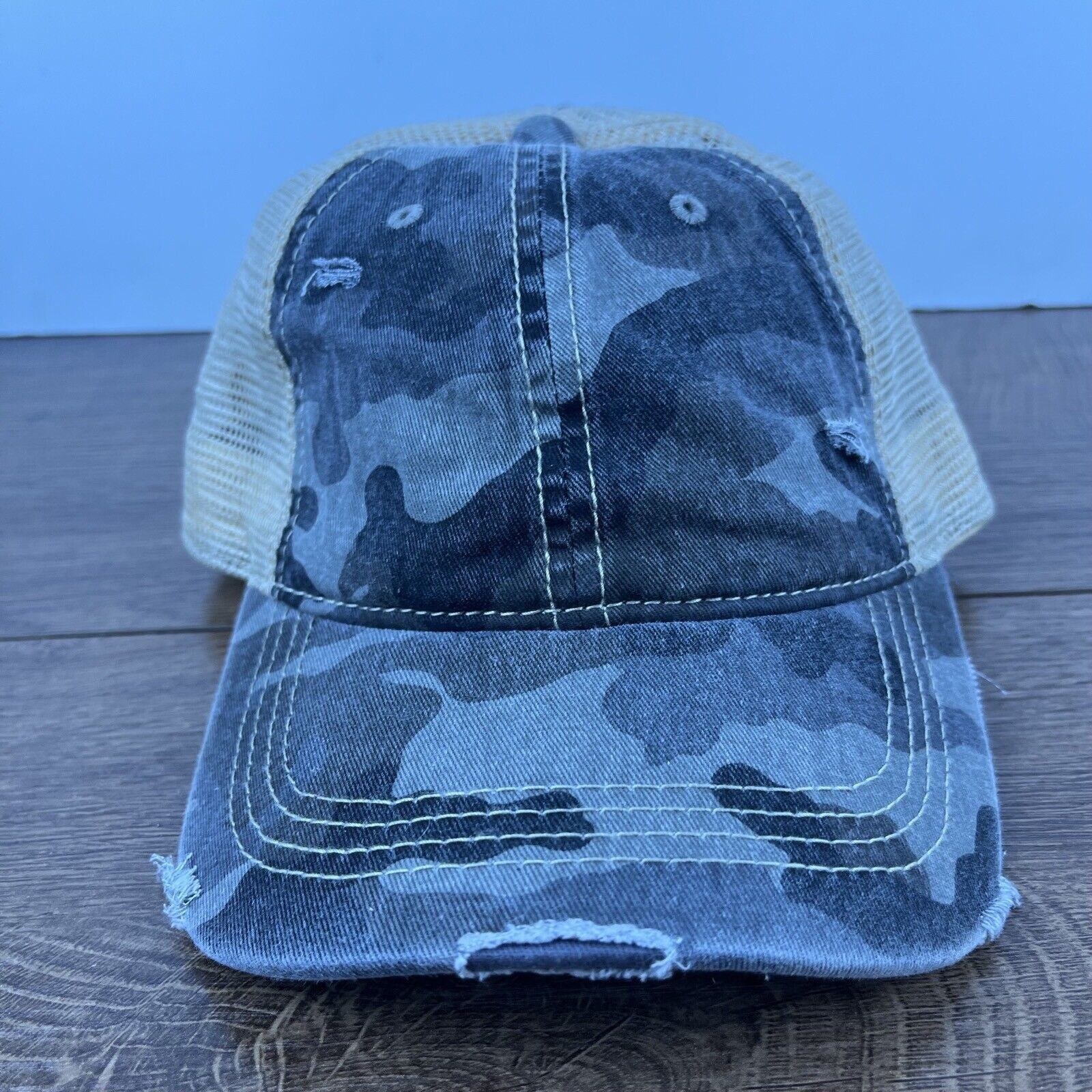 Other CAMO Hunting Hat Gray Green Adjustable Hat Camo Adjustable H Size ONE SIZE - 1 Thumbnail