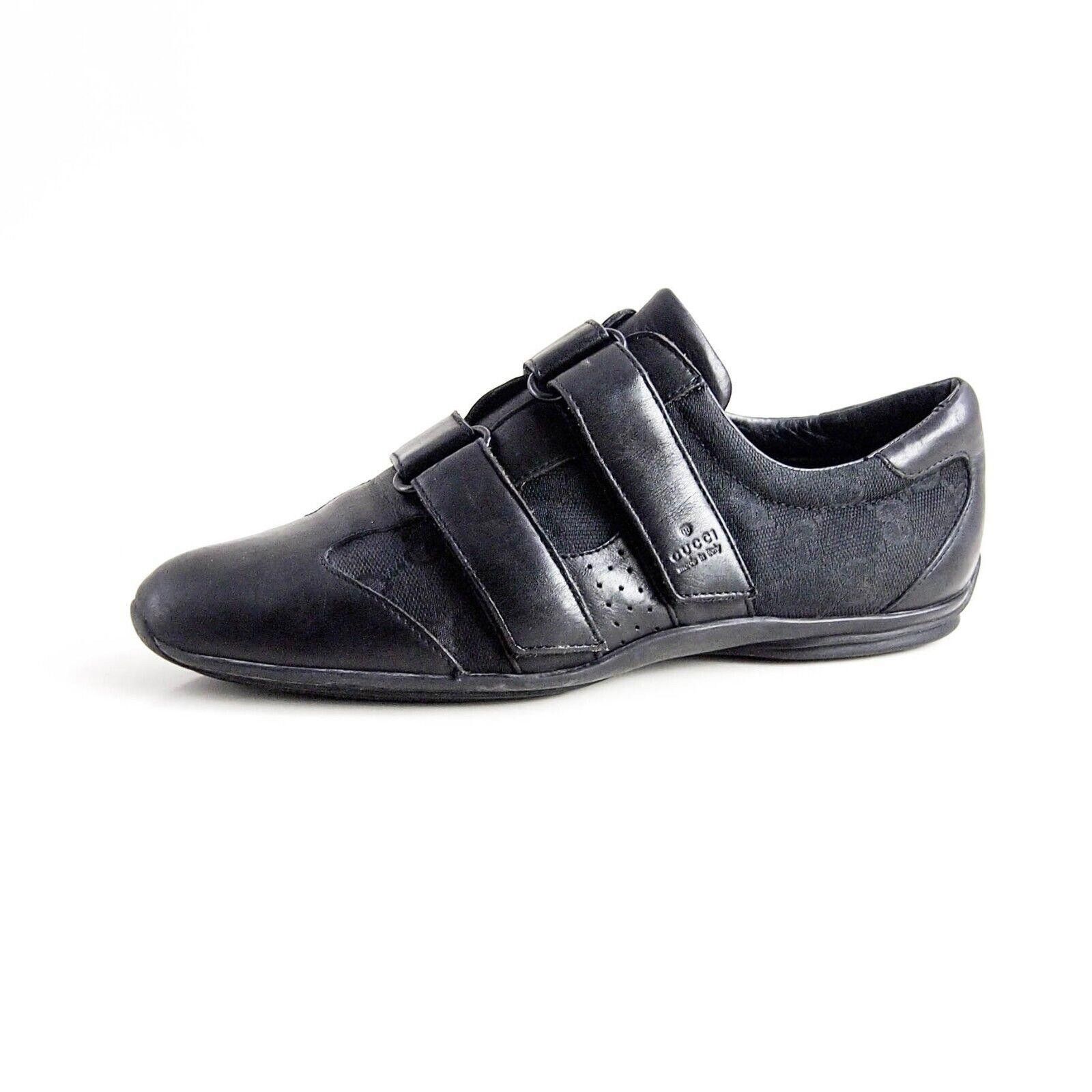 Gucci Gucci Supreme Sneakers Black Leather GG Canvas EU 36 C US 6 Size US 6 / IT 36 - 1 Thumbnail