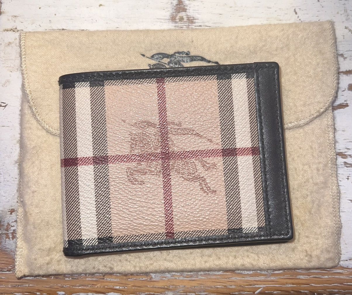 Burberry Haymarket Check Coated Canvas Bifold Wallet