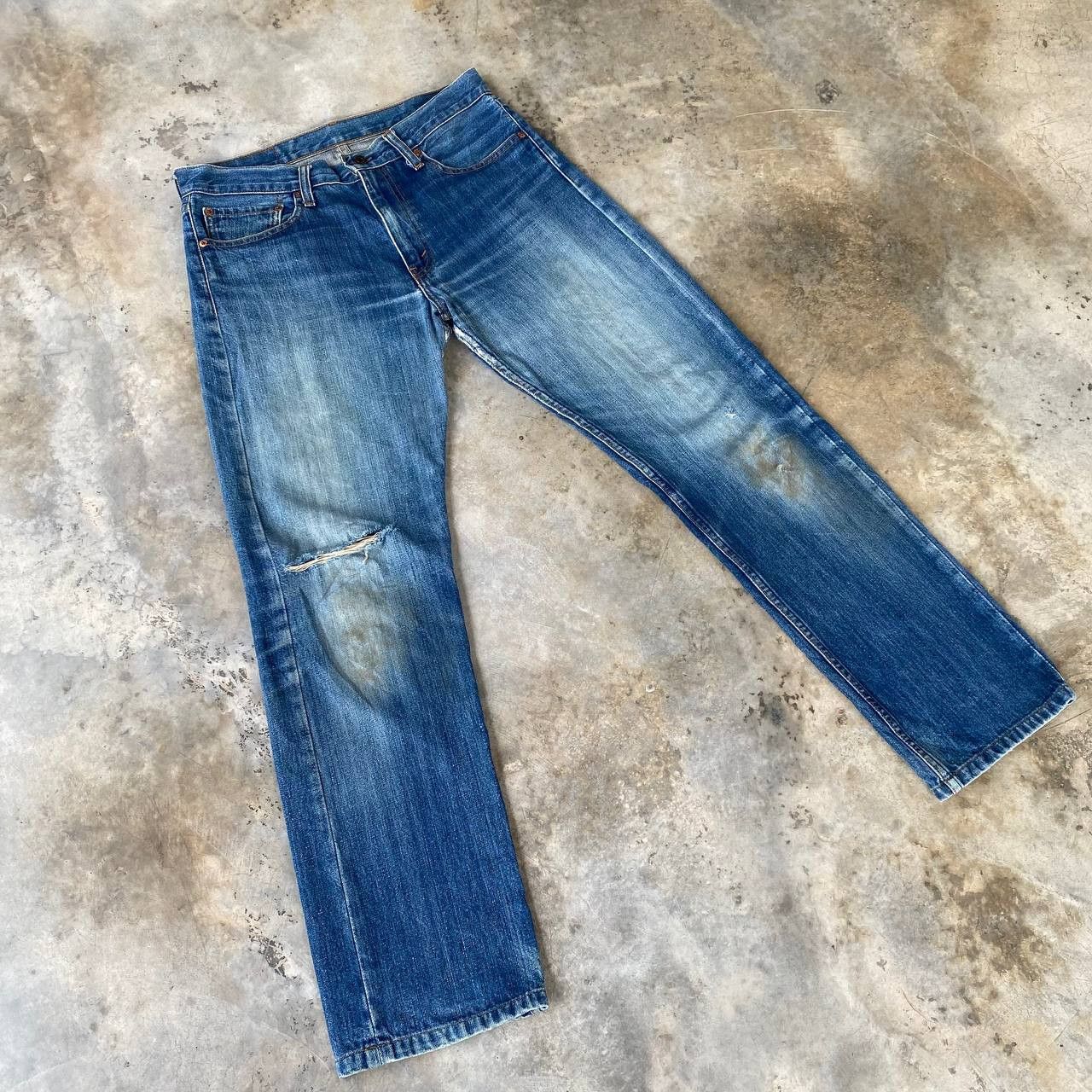 Levi's Vintage Clothing W32X29" VINTAGE LEVIS 505 DISTRESSED DIRTY DENIM J09-01 Size US 32 / EU 48 - 3 Thumbnail