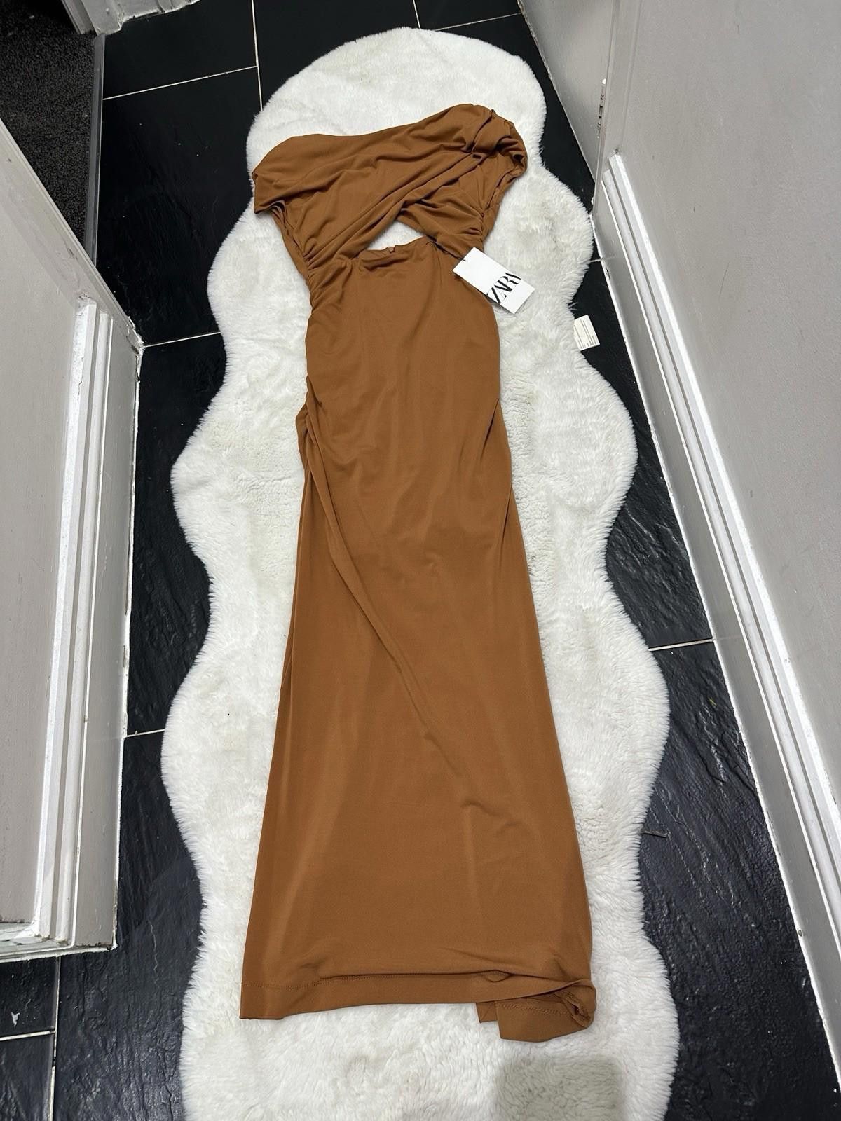 Zara ZARA Mustard Dress Maxi With Open Front | Grailed
