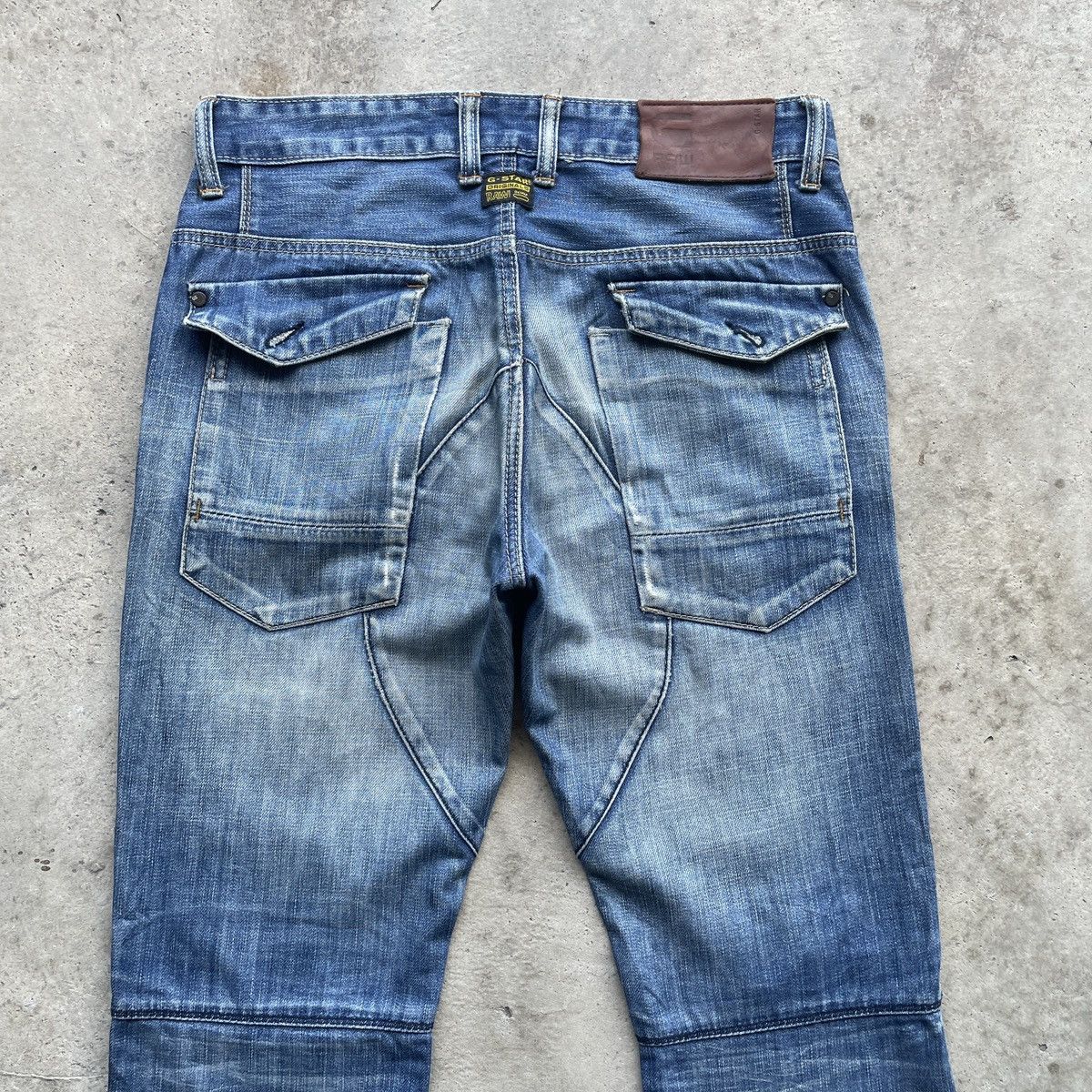 G-Star Rare🔥Vintage G-Star Raw Double Knee Denim Jeans Pants Faded Size US 32 / EU 48 - 16 Thumbnail