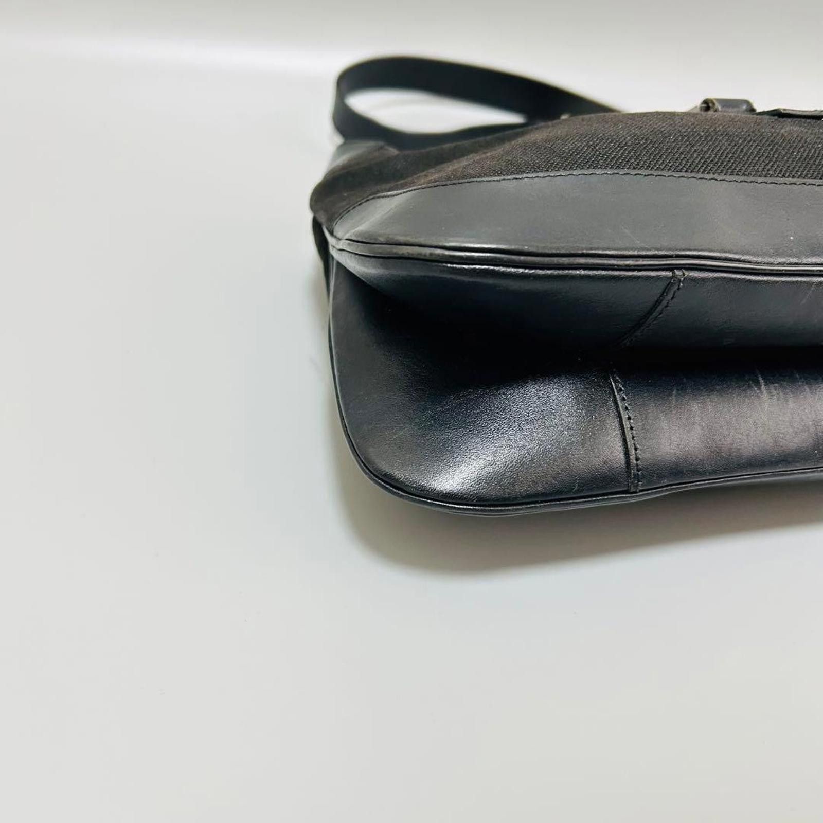 Gucci Gucci - Black Canvas Leather Shoulder Bag Size ONE SIZE - 4 Thumbnail